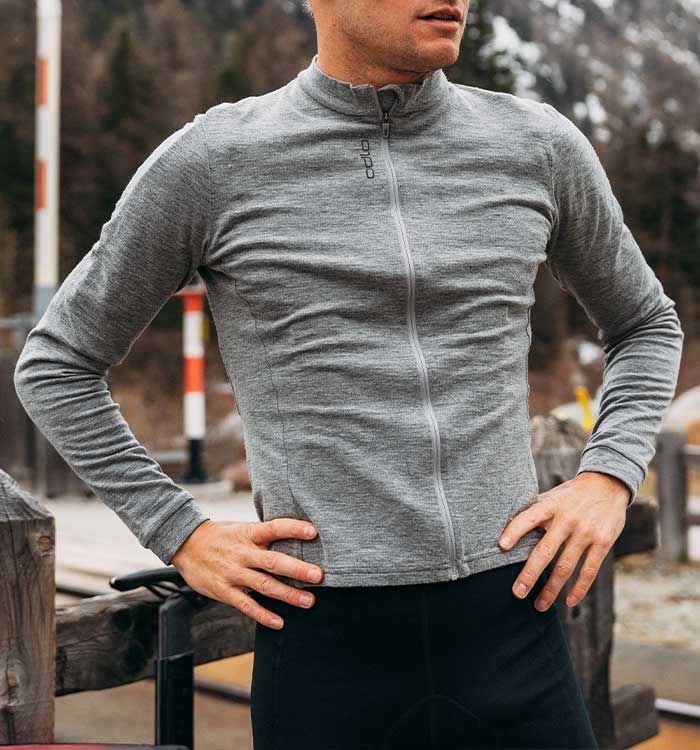 men in ODLO performance wool outfit