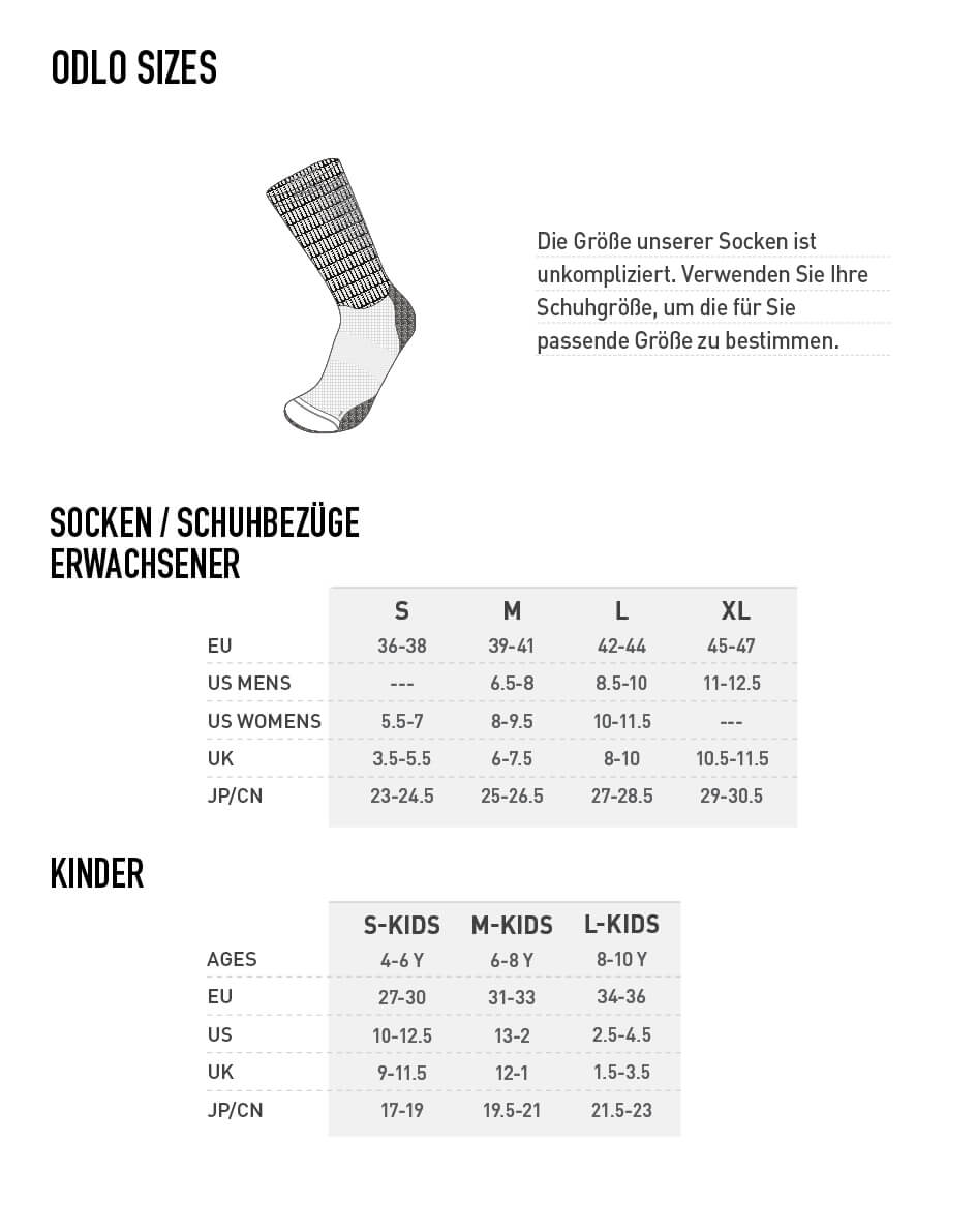 Socks Size Chart