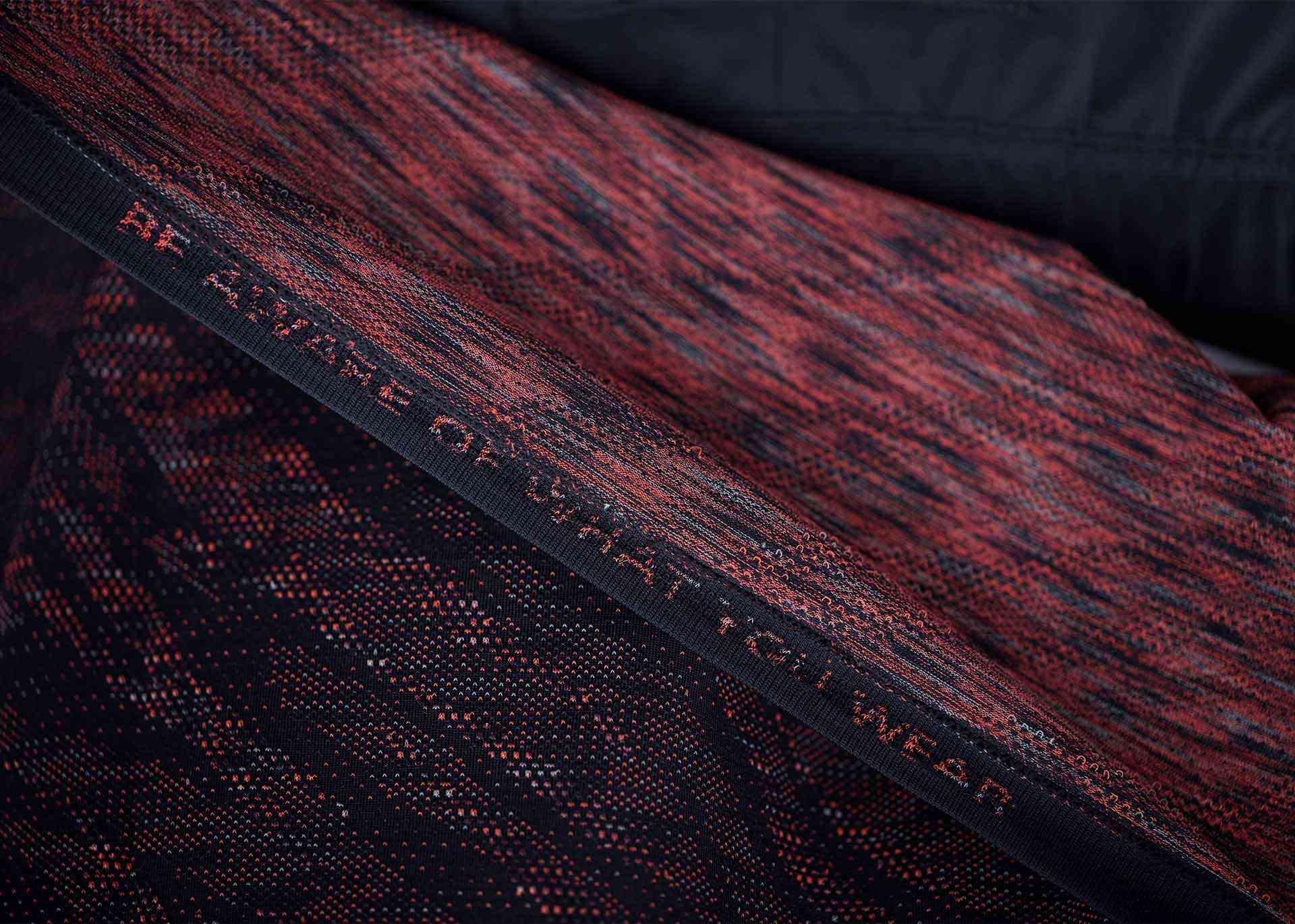 A close up on ODLO's eco fabrics