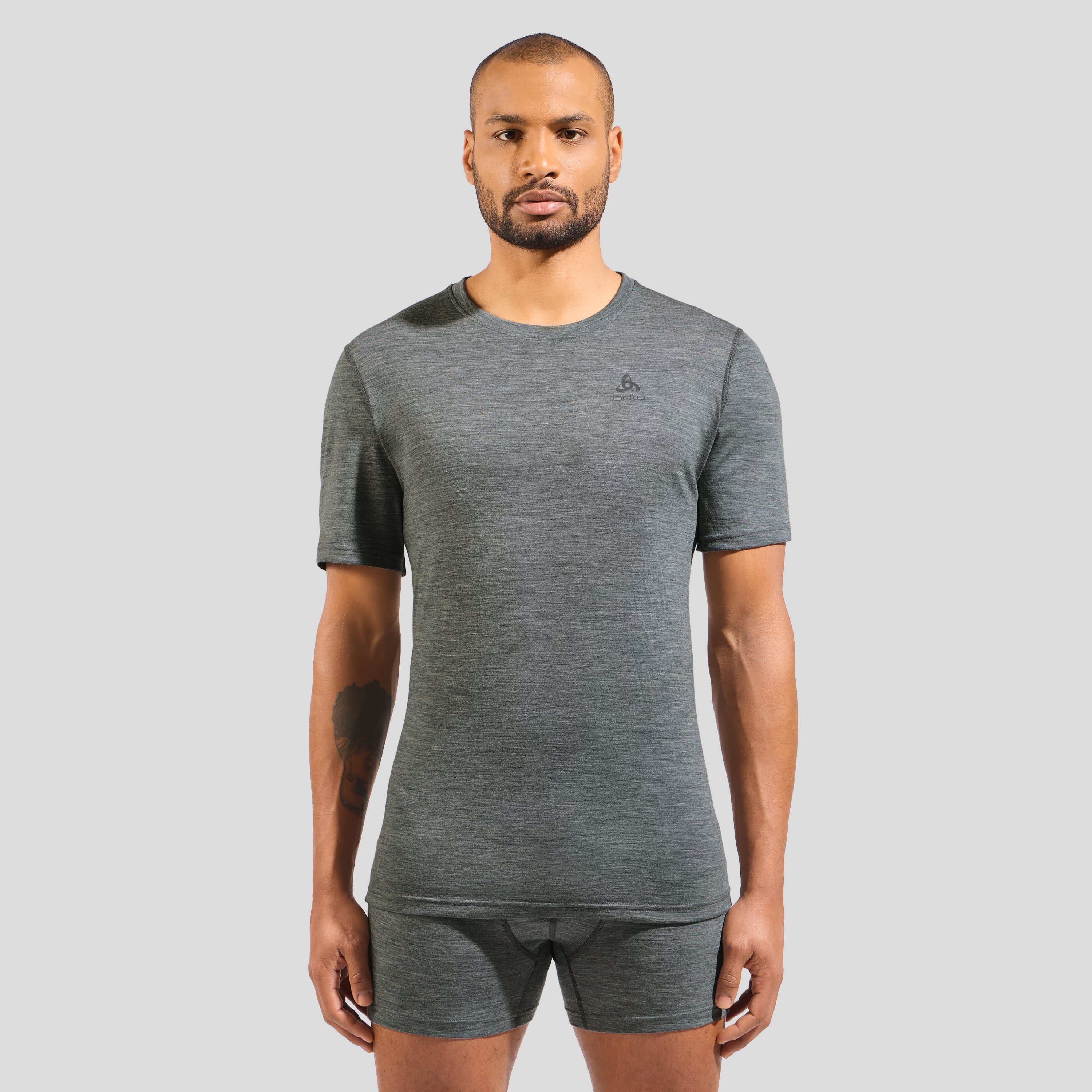 Odlo T-shirt technique en laine mérinos 160 Natural pour homme, XXL, gris