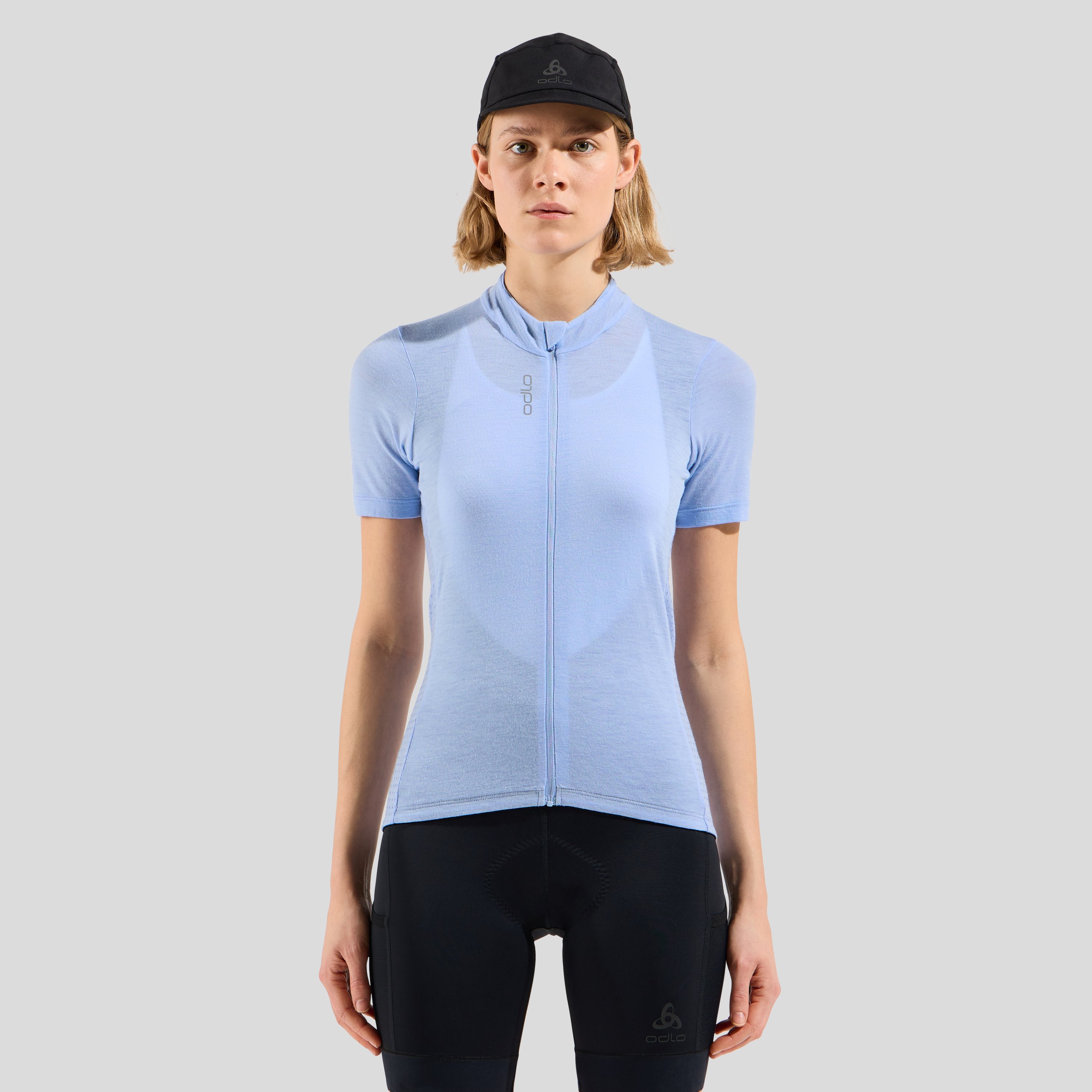 Odlo Maillot de cyclisme Zeroweight Performance Wool 125 pour femme, XL, bleu