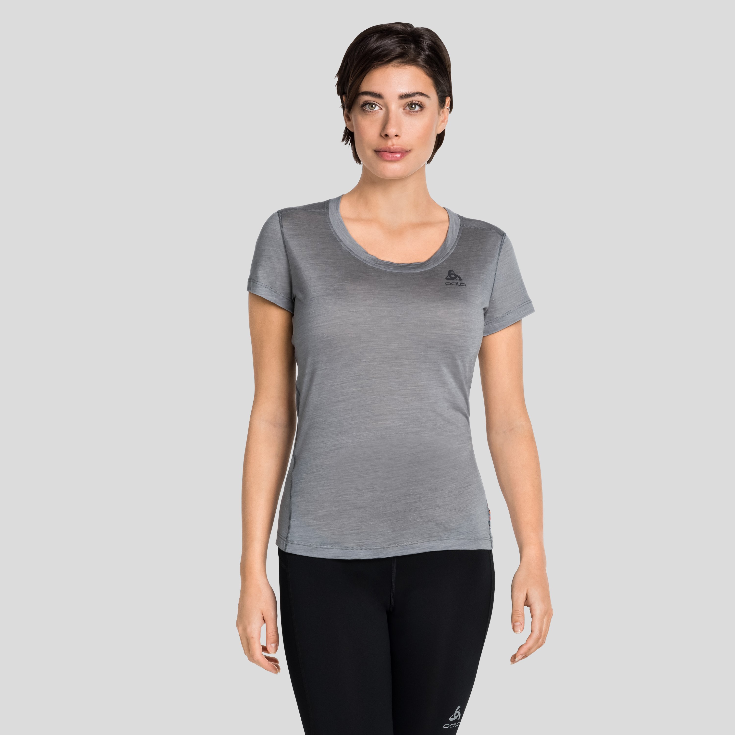 Odlo T-shirt technique Performance Wool Light pour femme, M, gris