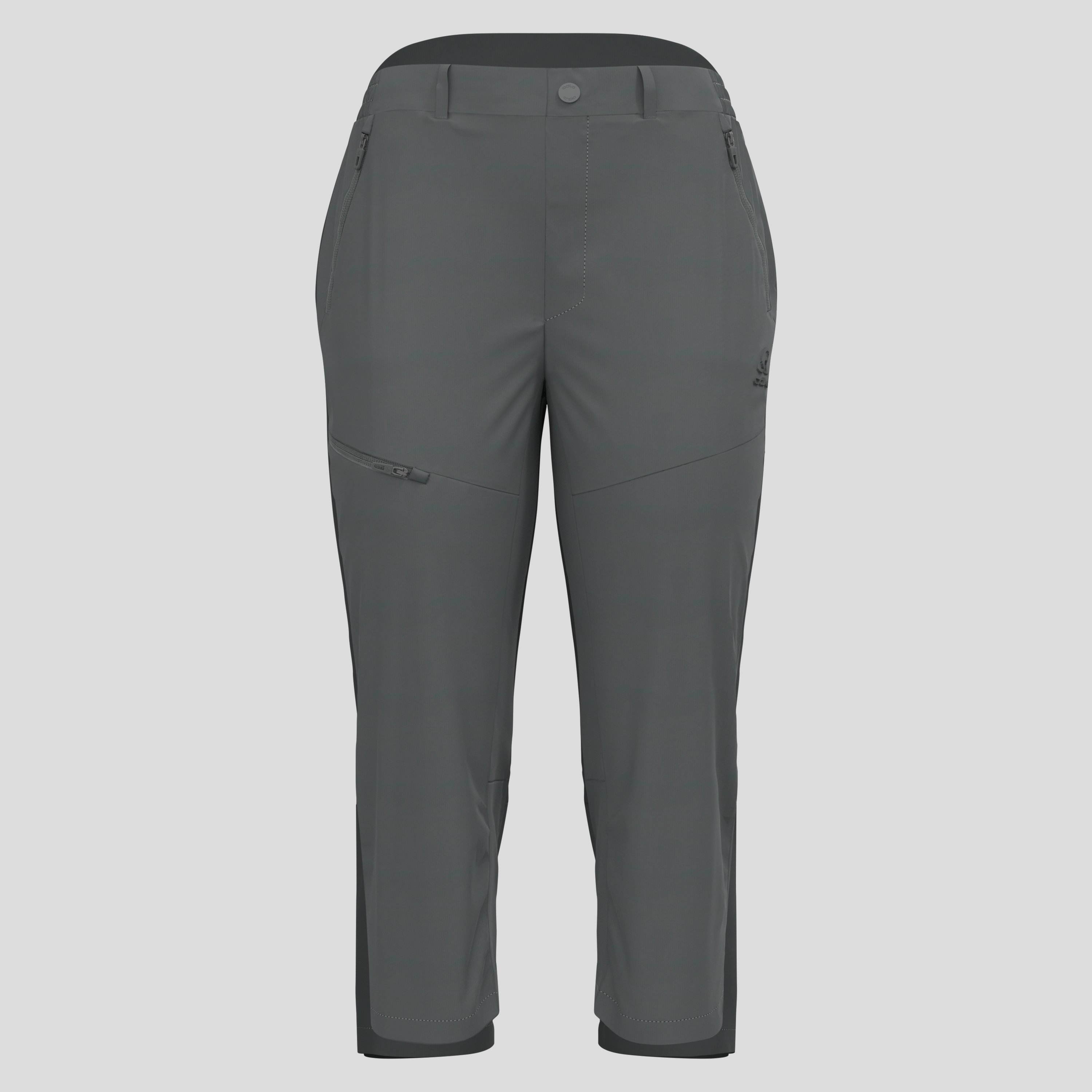 Odlo Pantalon de randonnée 3/4 léger Ascent pour femme, 44, gris