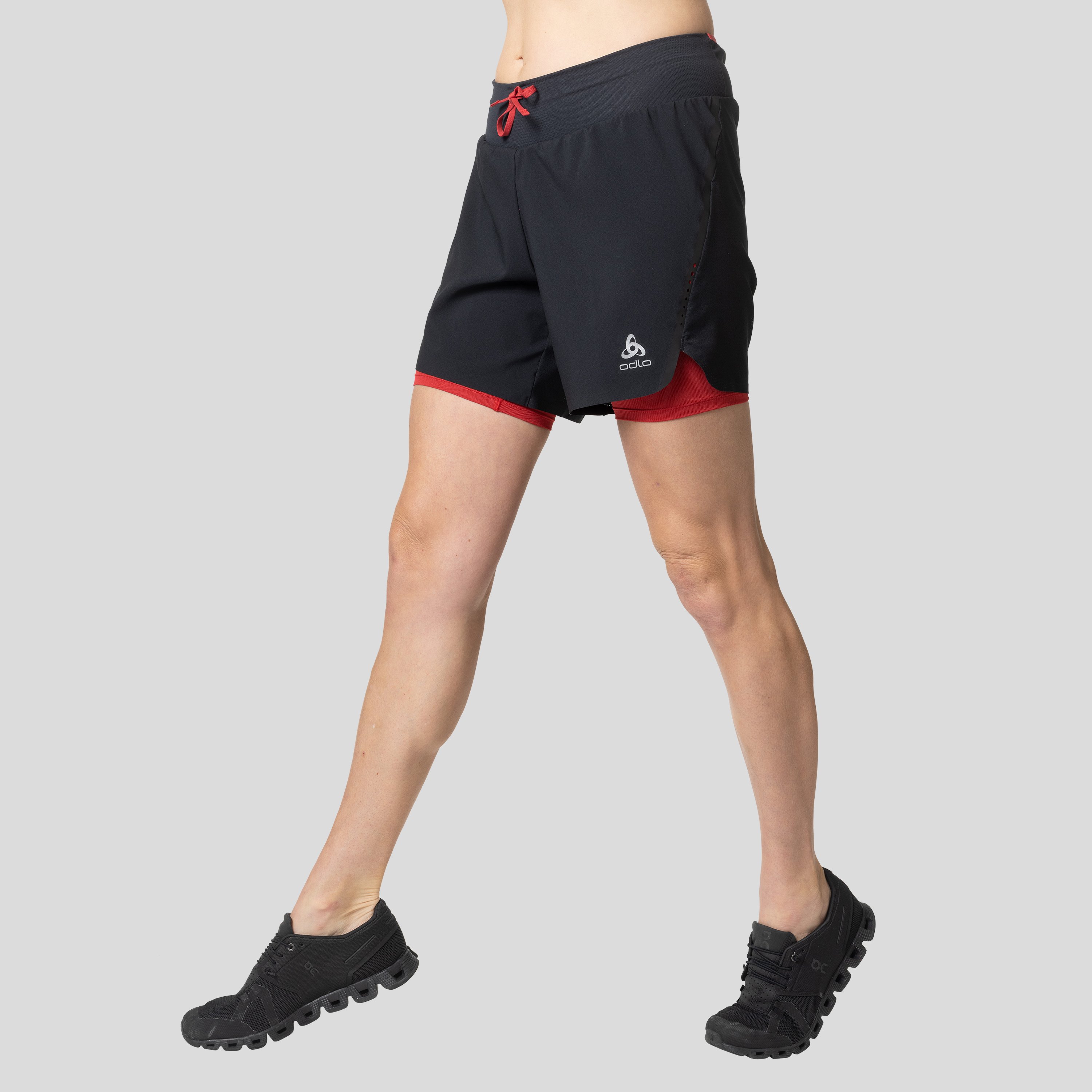 ODLO X-Alp 6 Inch Trailrunning-Shorts für Damen, L, schwarz