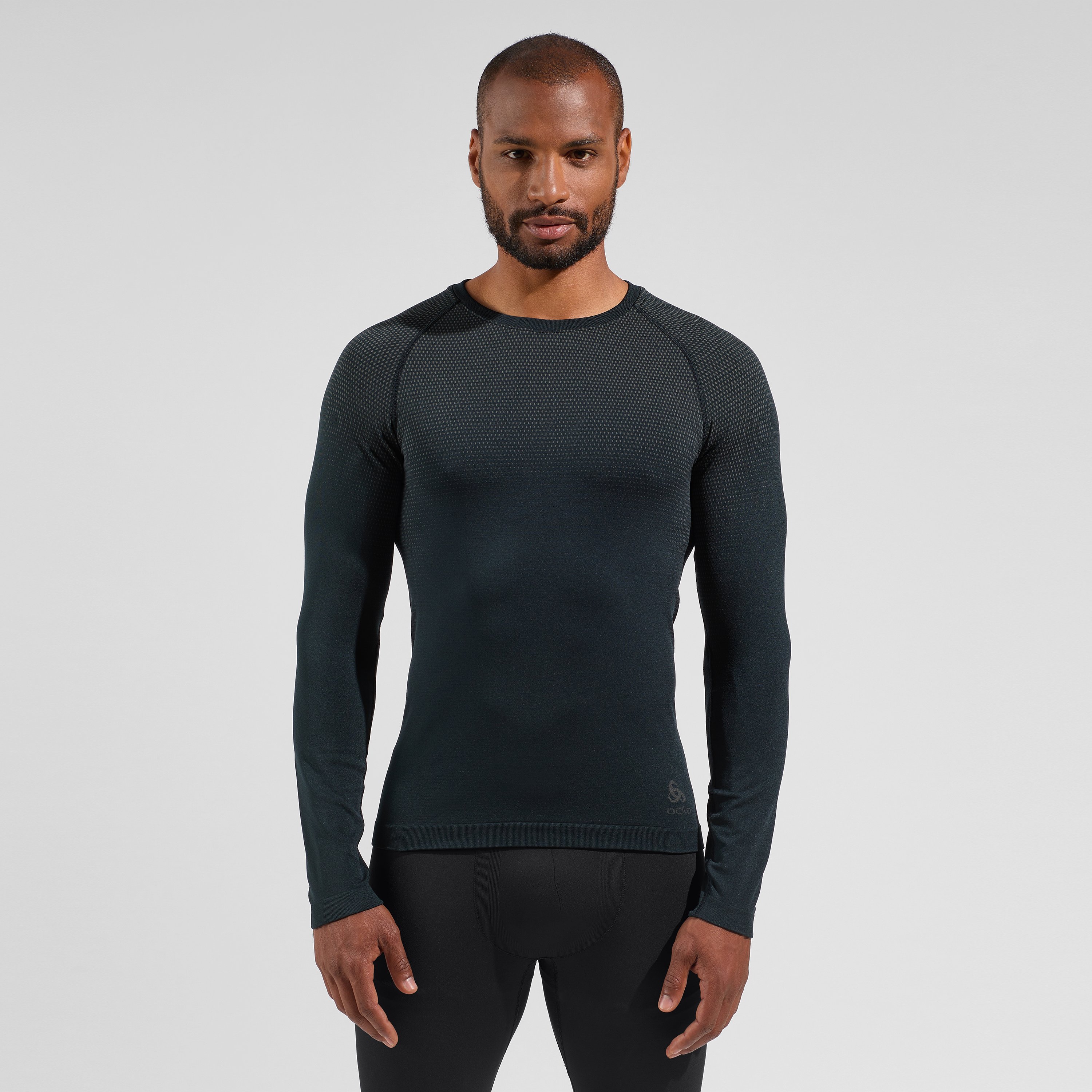 ODLO Performance Light Langarm-Shirt für Herren, XL, schwarz