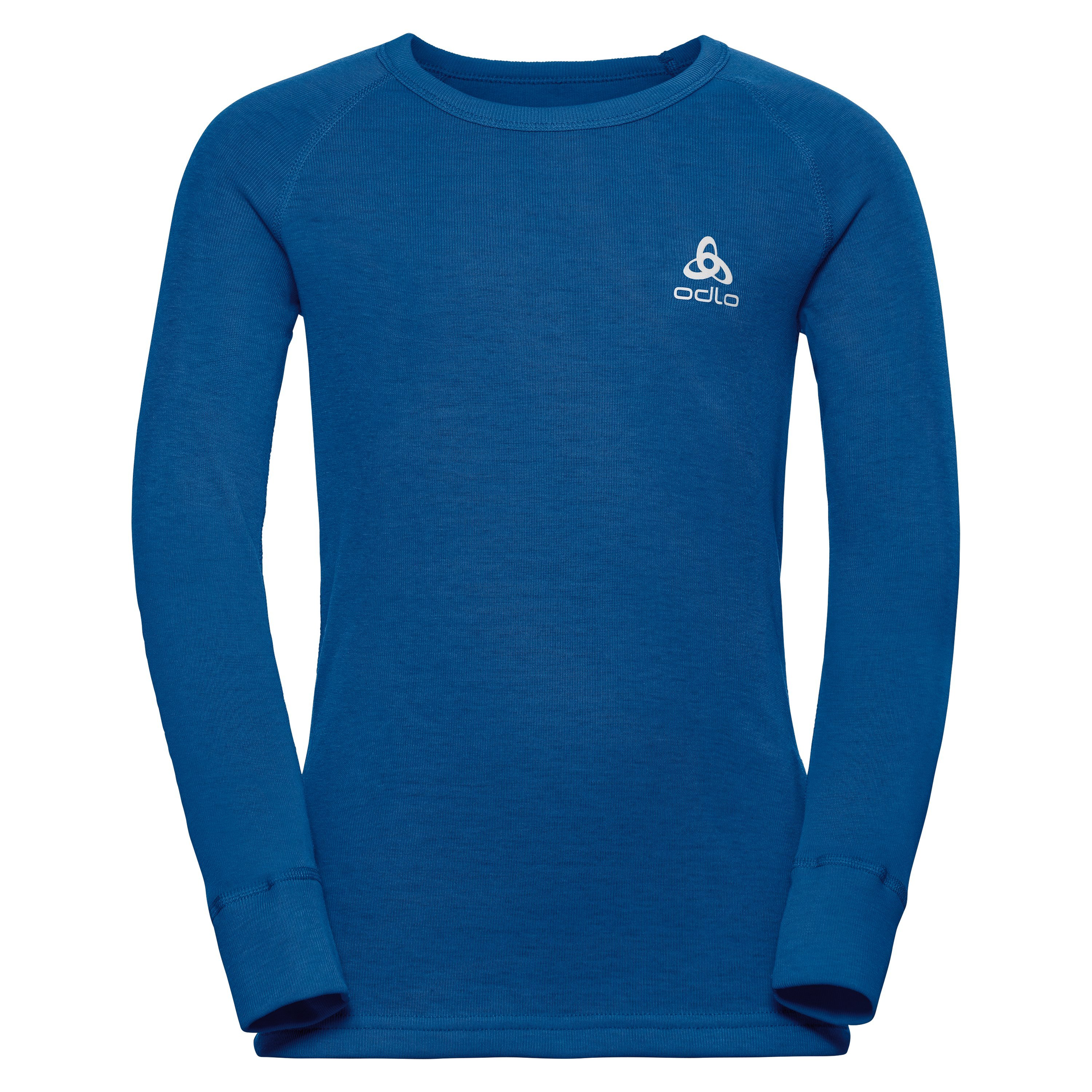 ODLO Active Warm Funktionsunterwäsche Langarm-Shirt für Kinder, 116, blau