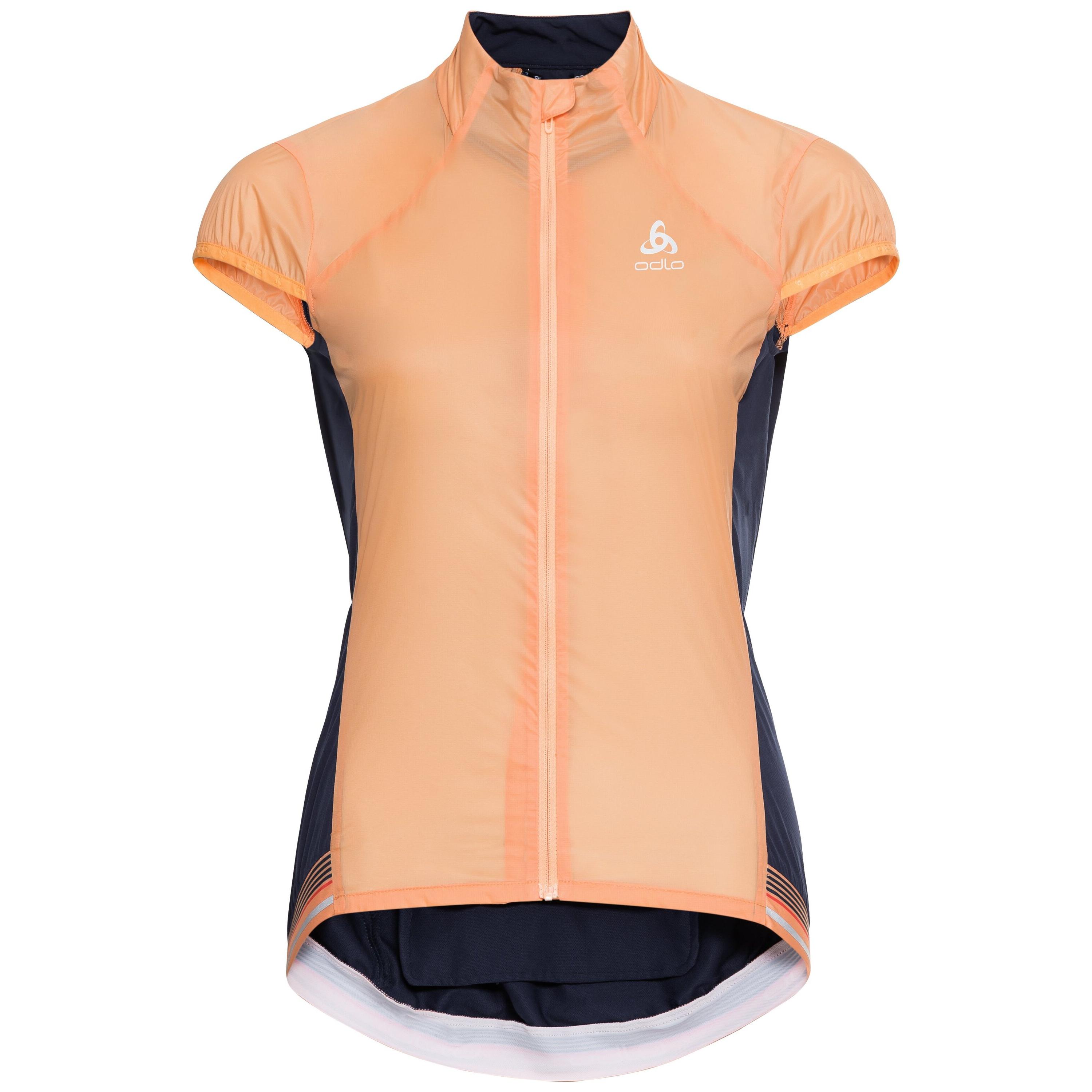 Odlo Veste sans manches de vélo Dual Dry pour femme, XL, orange