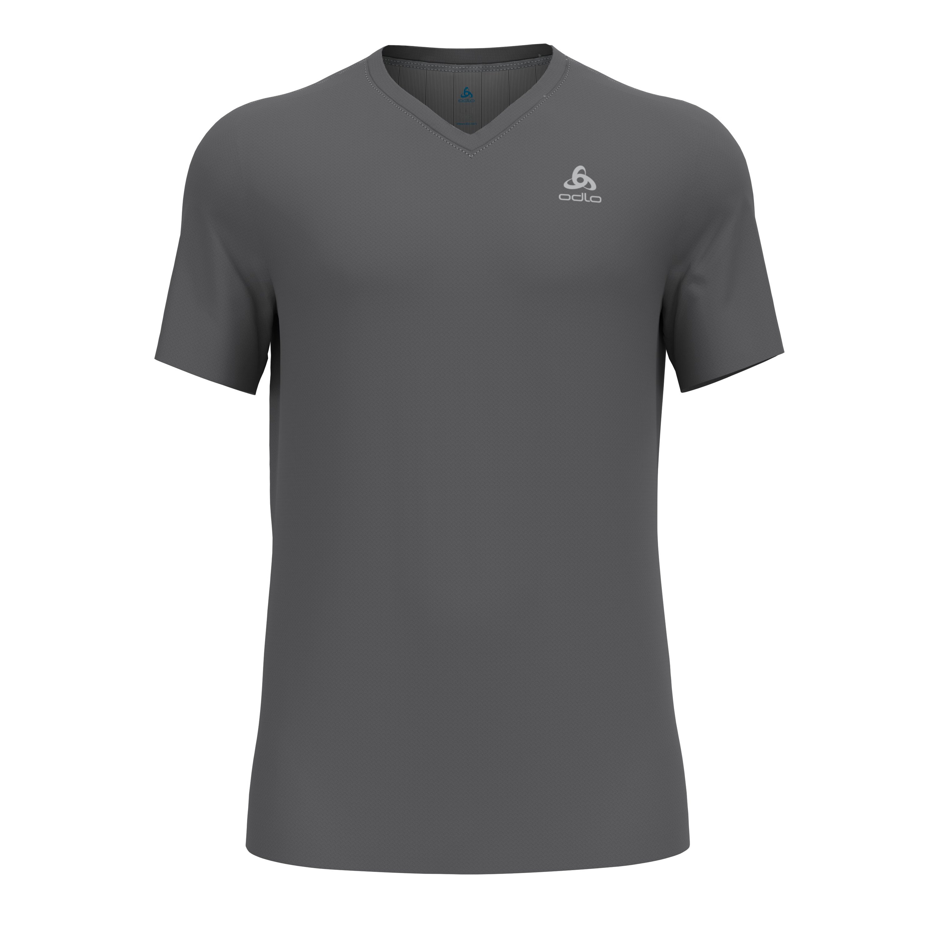 ODLO F-Dry T-Shirt mit V-Ausschnitt für Herren, M, grau