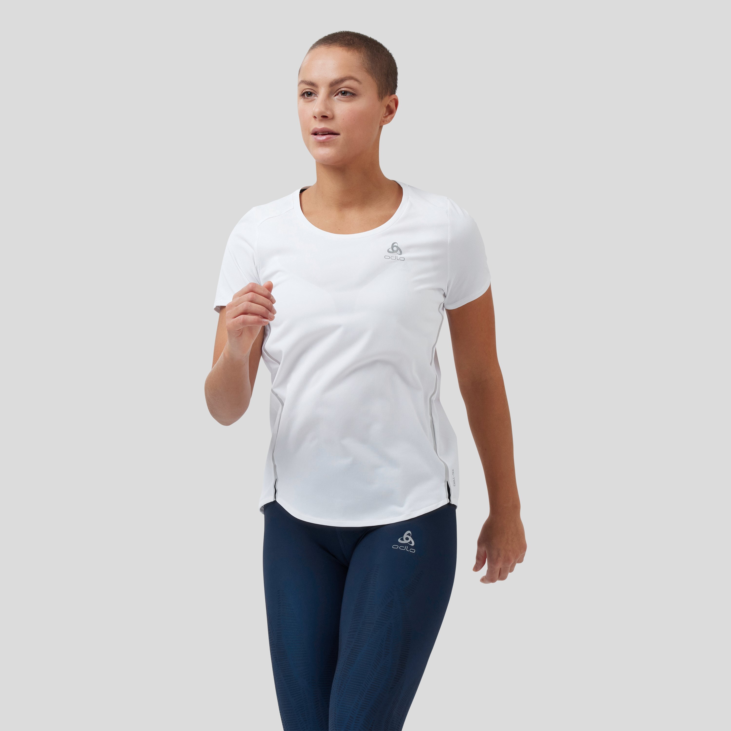 ODLO Zeroweight Chill-Tec T-Shirt für Damen, XS, weiss