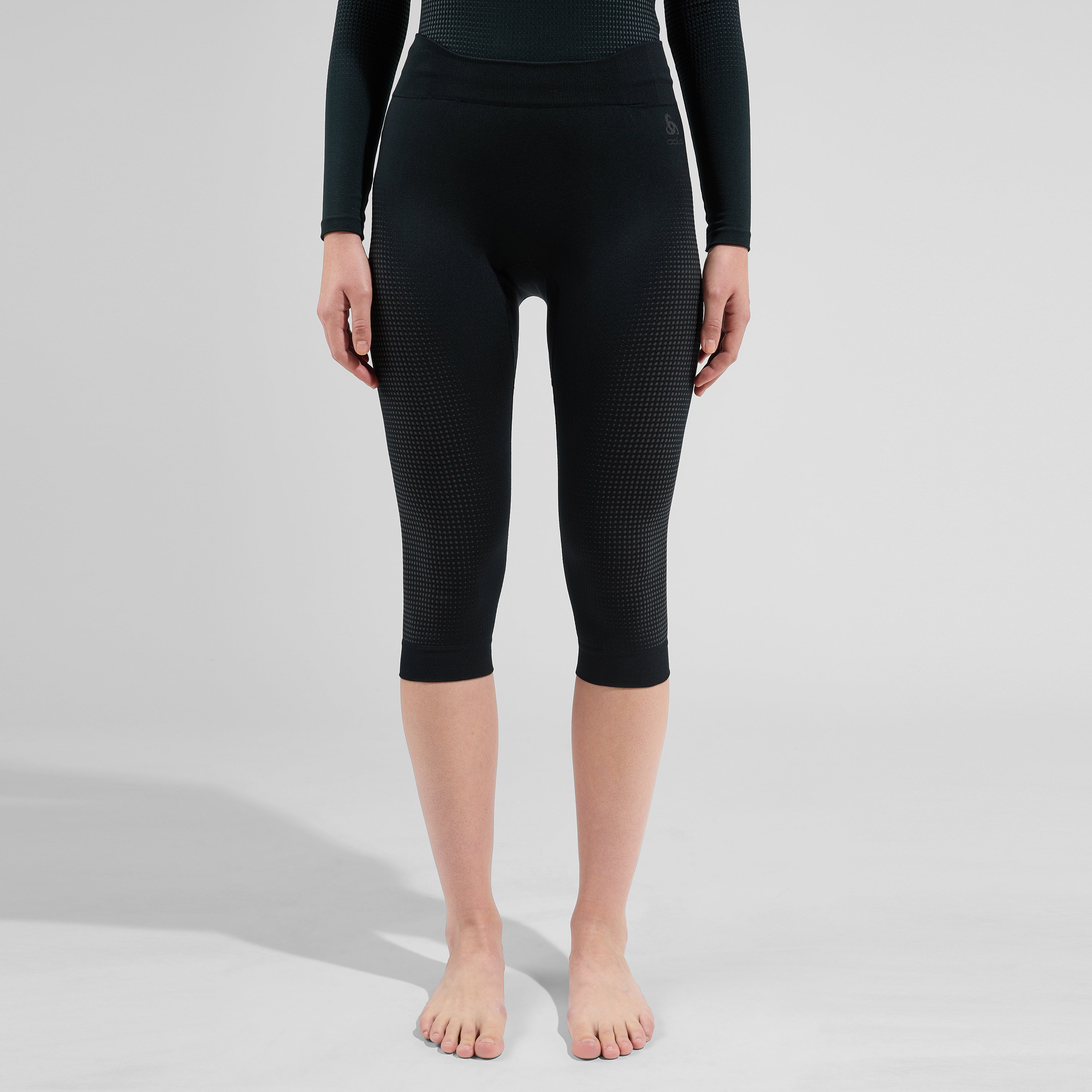 ODLO Performance Warm ¾-Leggings für Damen, XL, schwarz