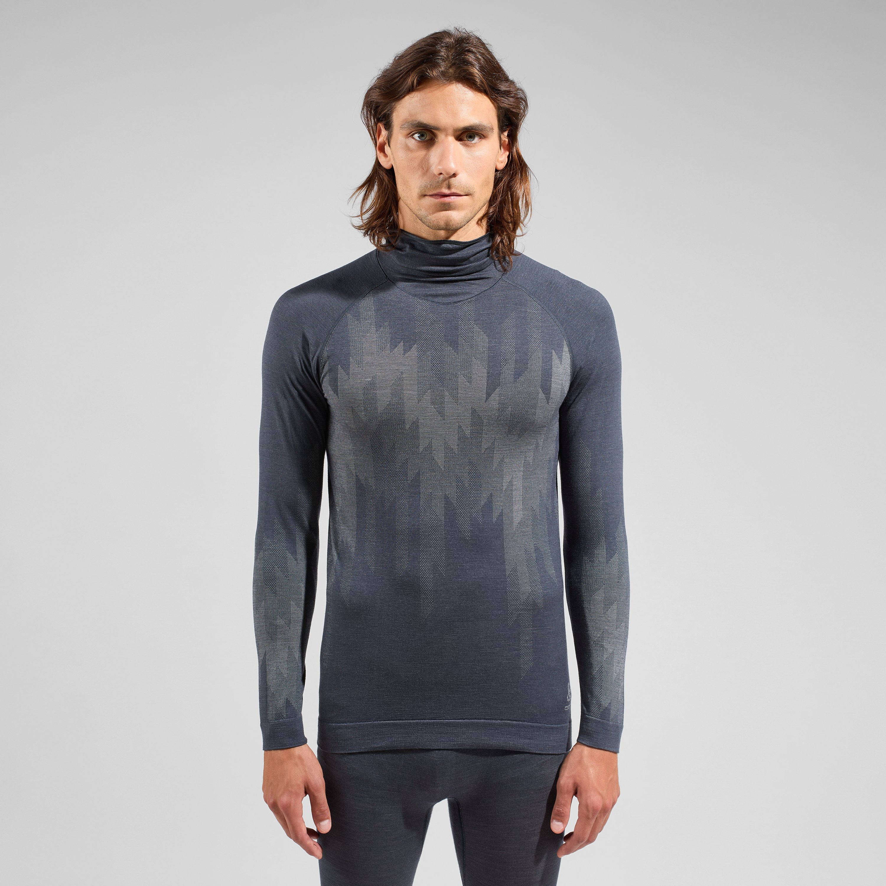ODLO Kinship Performance Wool Warm Base Layer mit Gesichtsschutz für Herren, XXL, marineblau