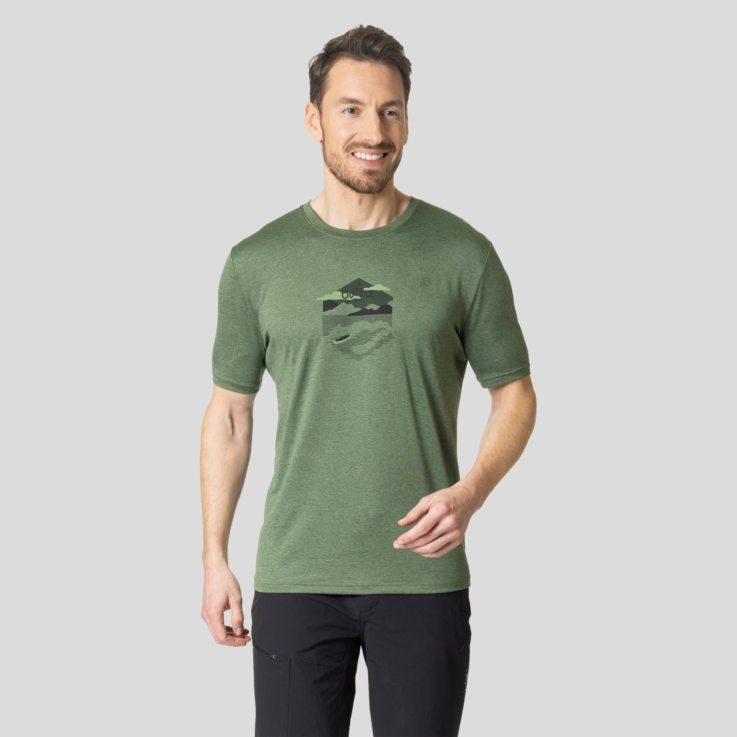 ODLO Essentials T-Shirt mit Lema Seeprint für Herren, XXL, grün