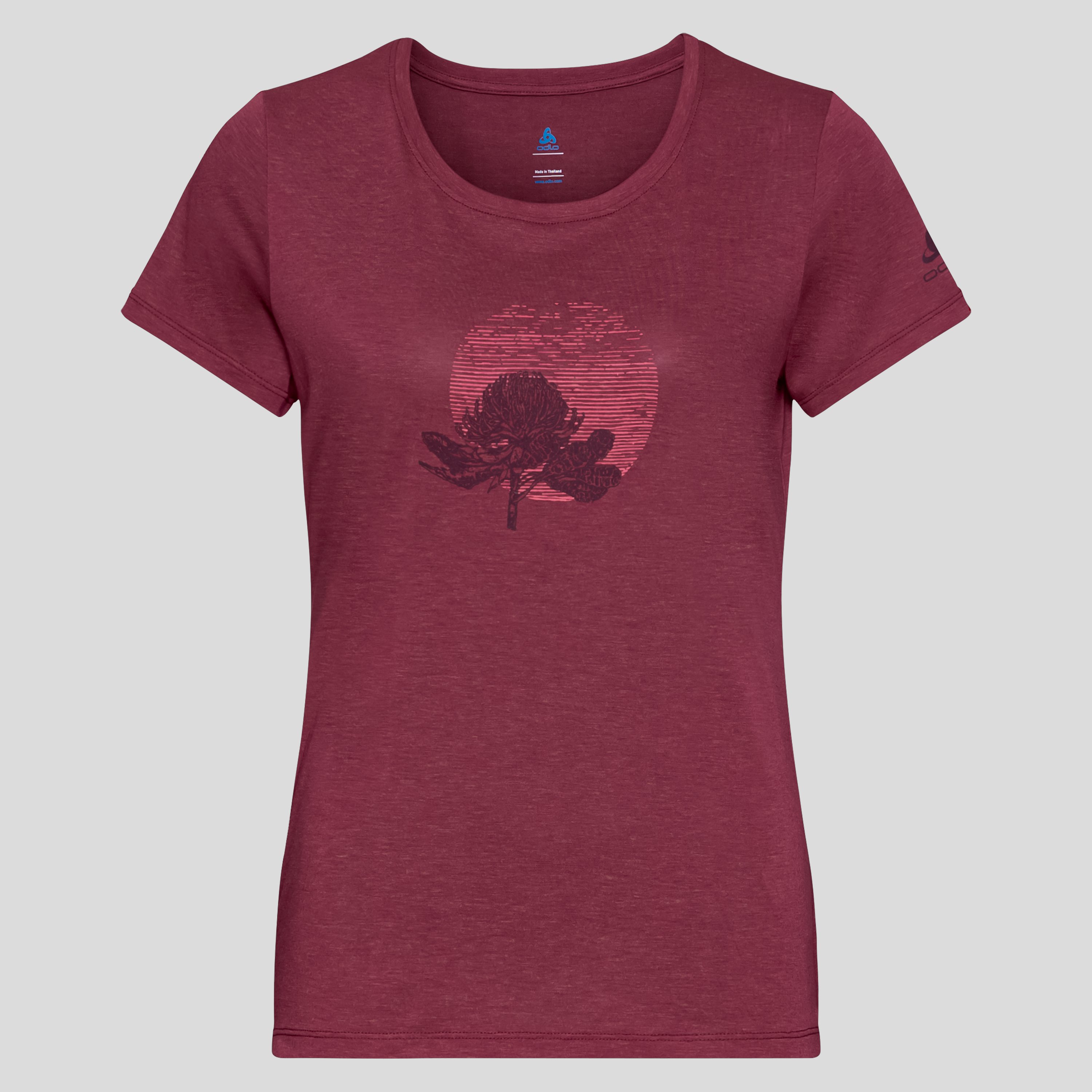 Odlo T-shirt à imprimé Halden pour femme, XS, fuchsia