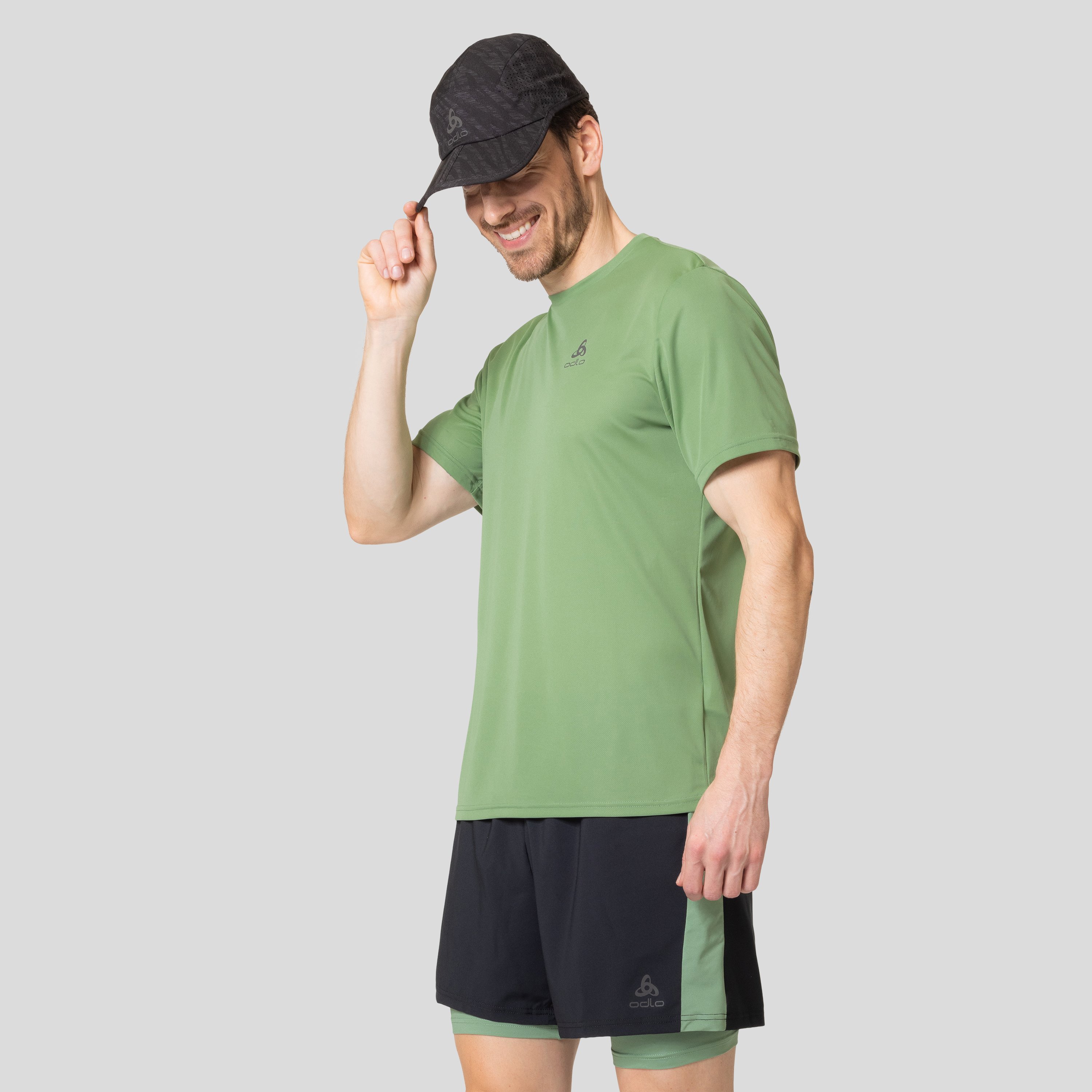 ODLO Essentials Flyer Laufshirt für Herren, XL, grün
