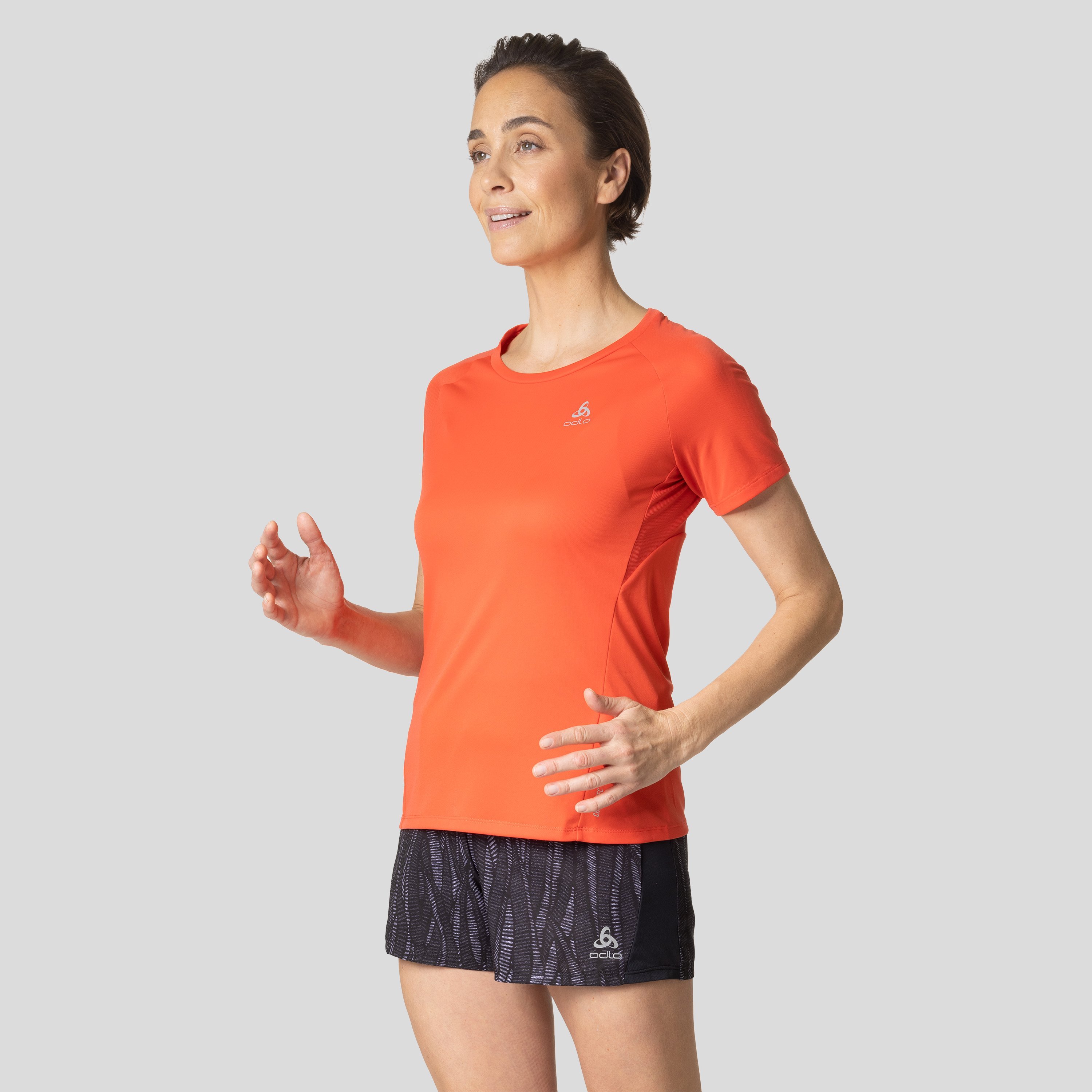 ODLO Essentials Chill-Tec Laufshirt für Damen, XL, rot