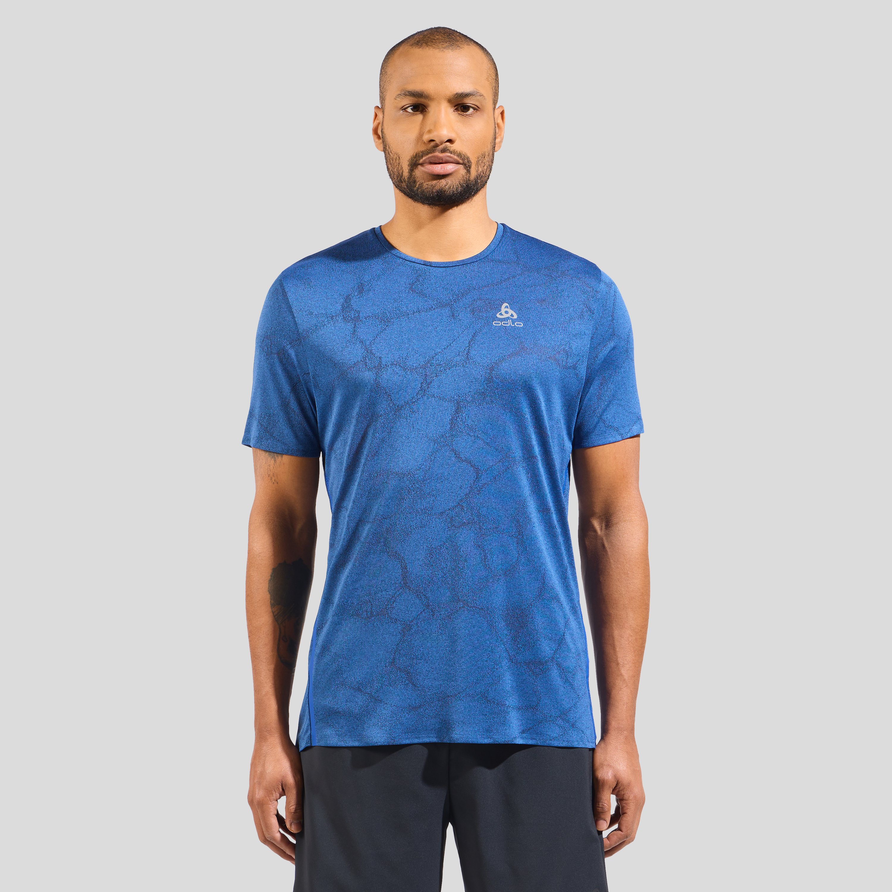Odlo T-shirt de running technique Zeroweight Engineered Chill-Tec pour homme, XXL, bleu