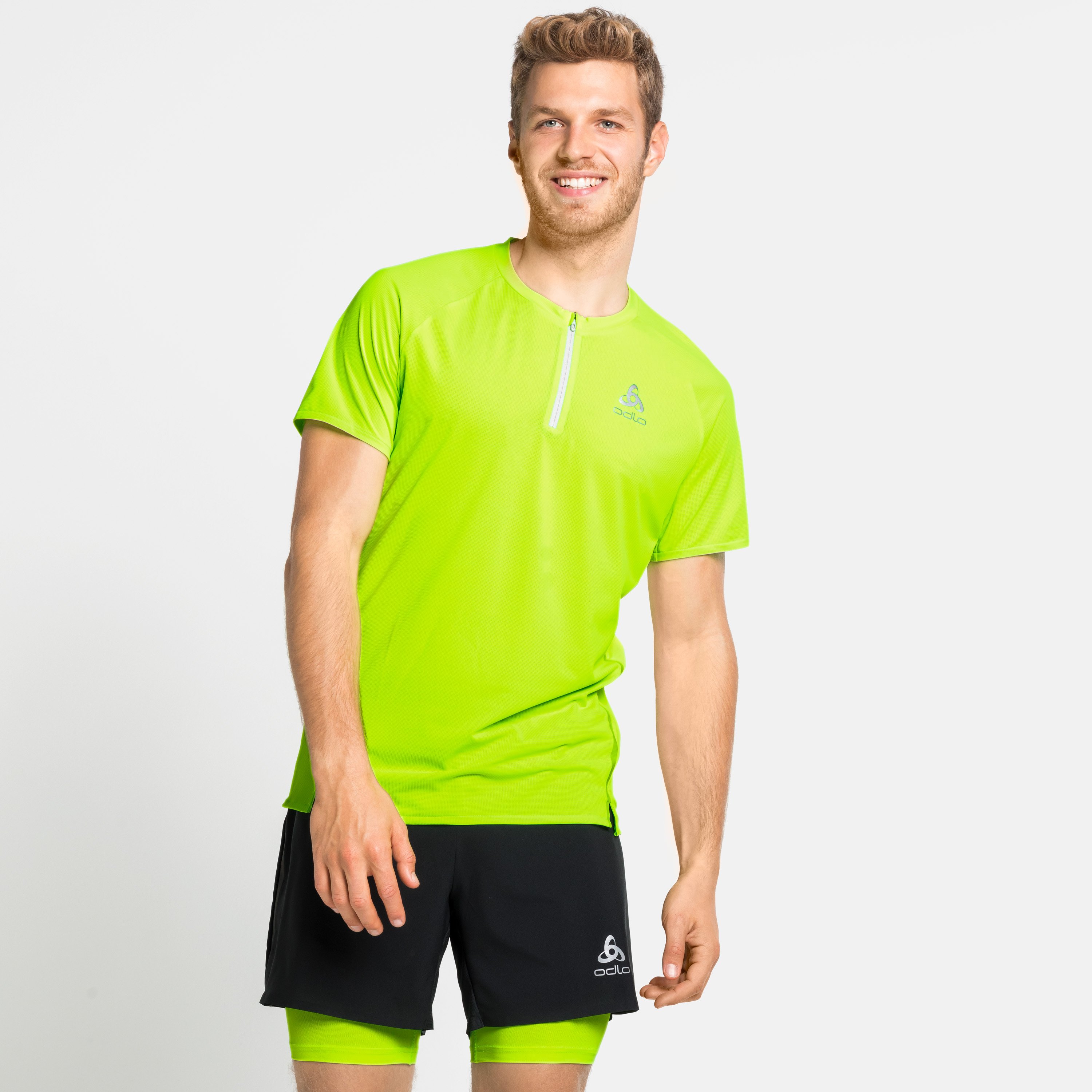 T-shirt de Running à col zippé AXALP TRAIL pour homme
