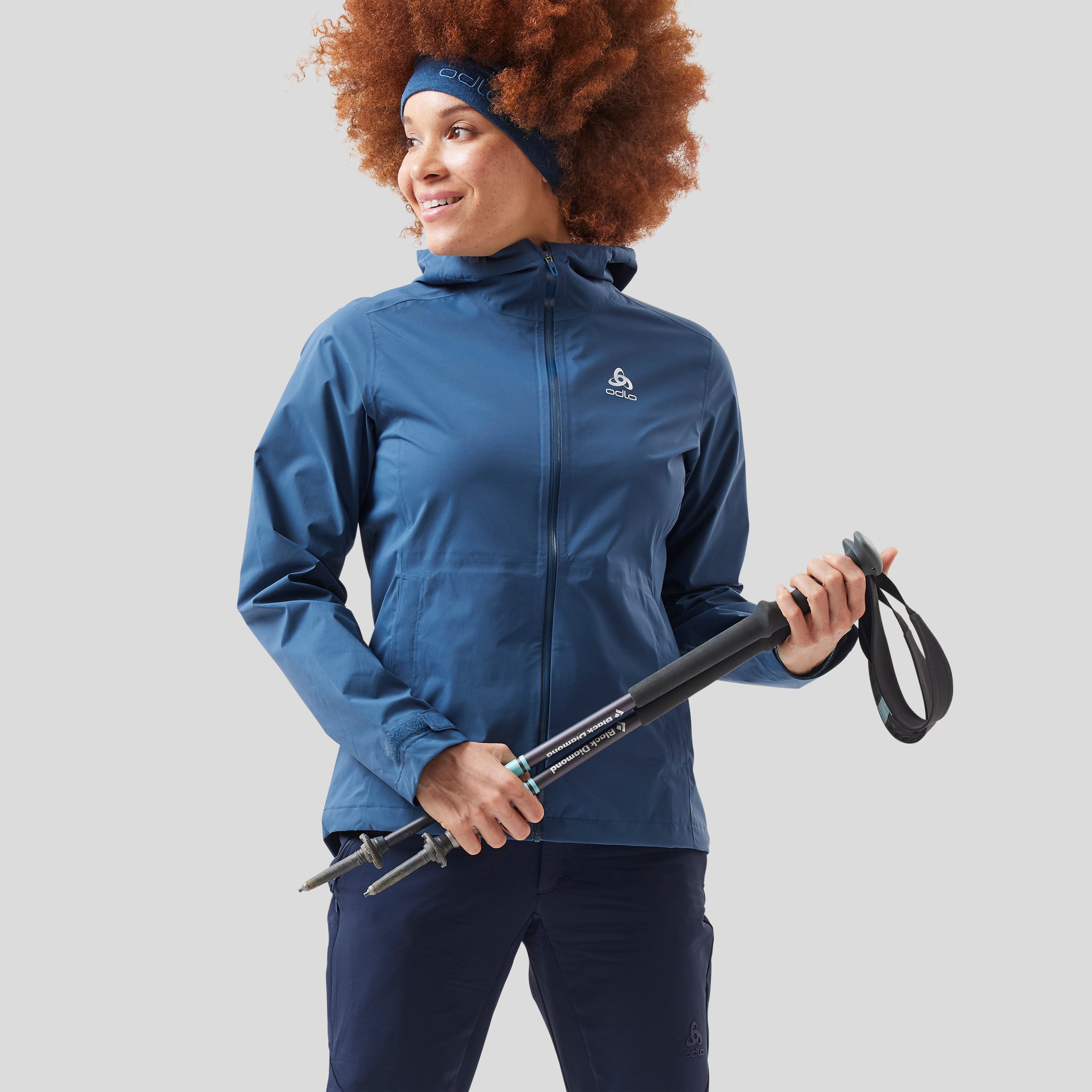 ODLO Aegis 2.5L Waterproof Hardshell Jacke für Damen, XS, marineblau