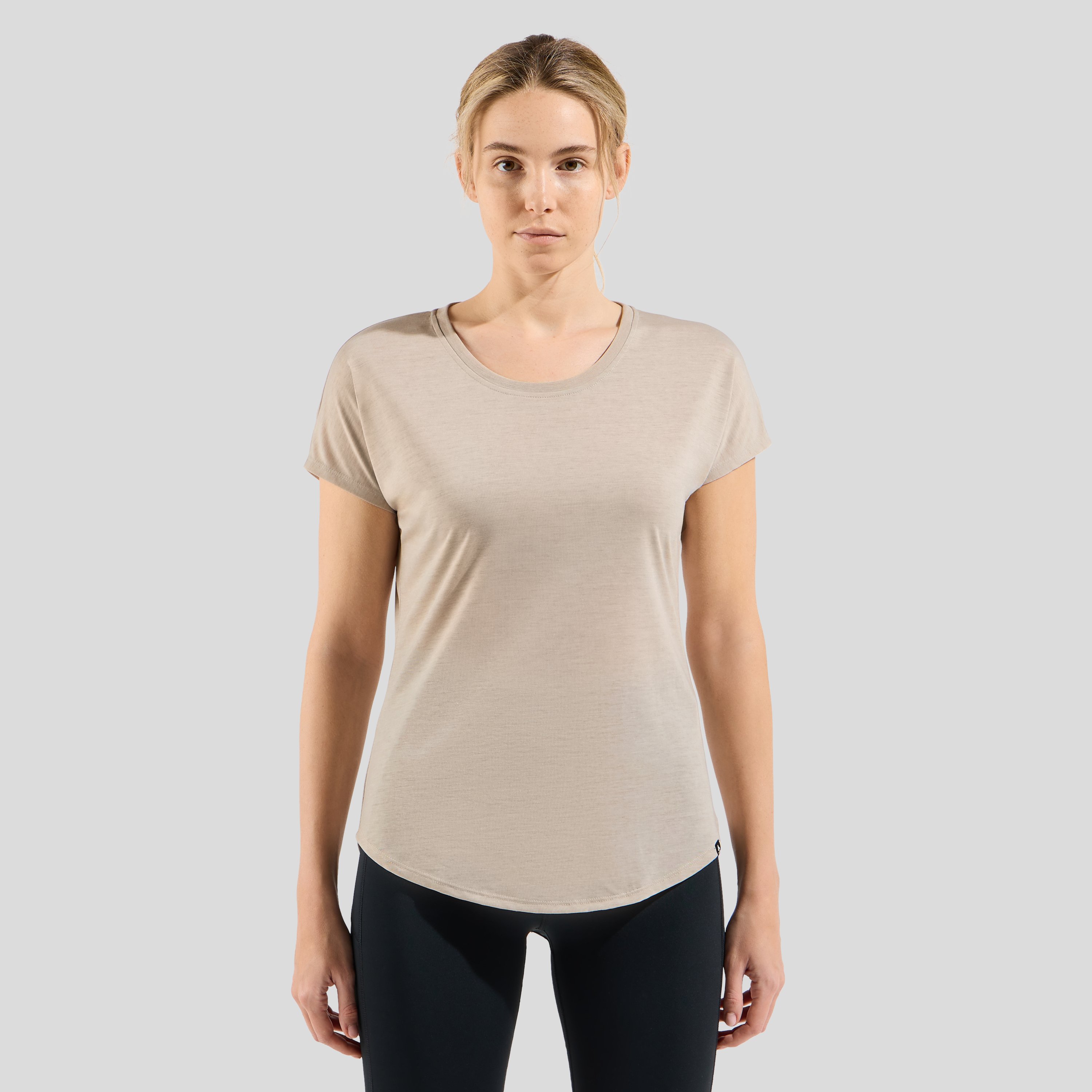 Odlo T-shirt en fibres naturelles Essentials pour femme, XS, gris clair