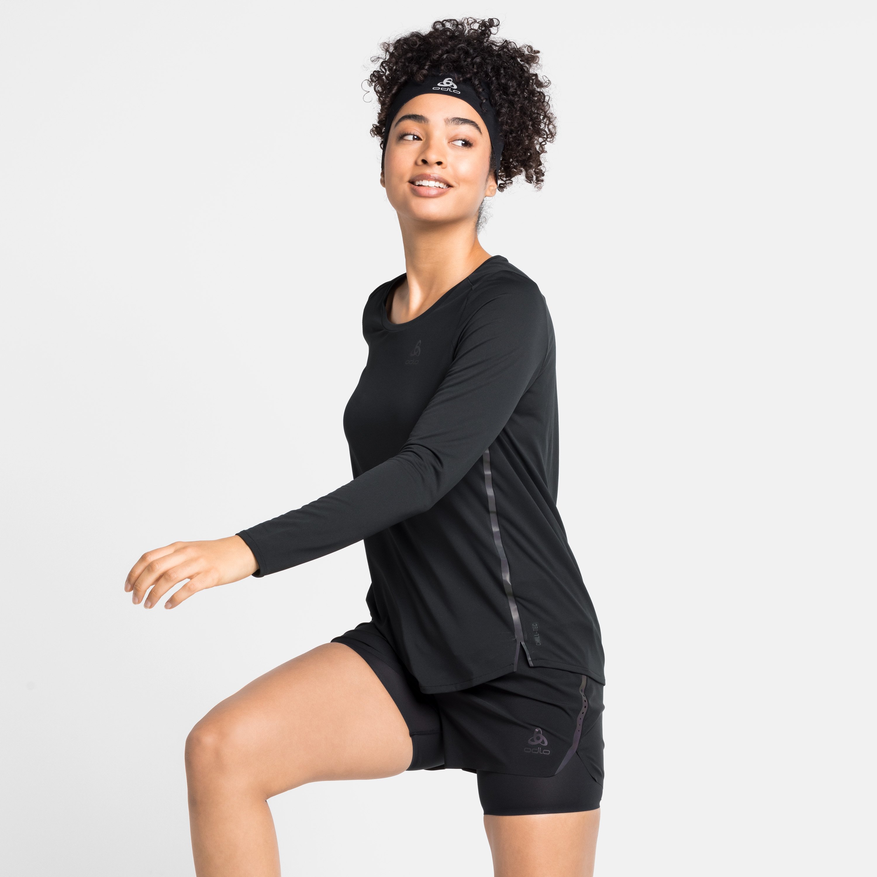 T-Shirt de Running à manches longues ZEROWEIGHT CHILL-TEC BLACKPACK pour femme