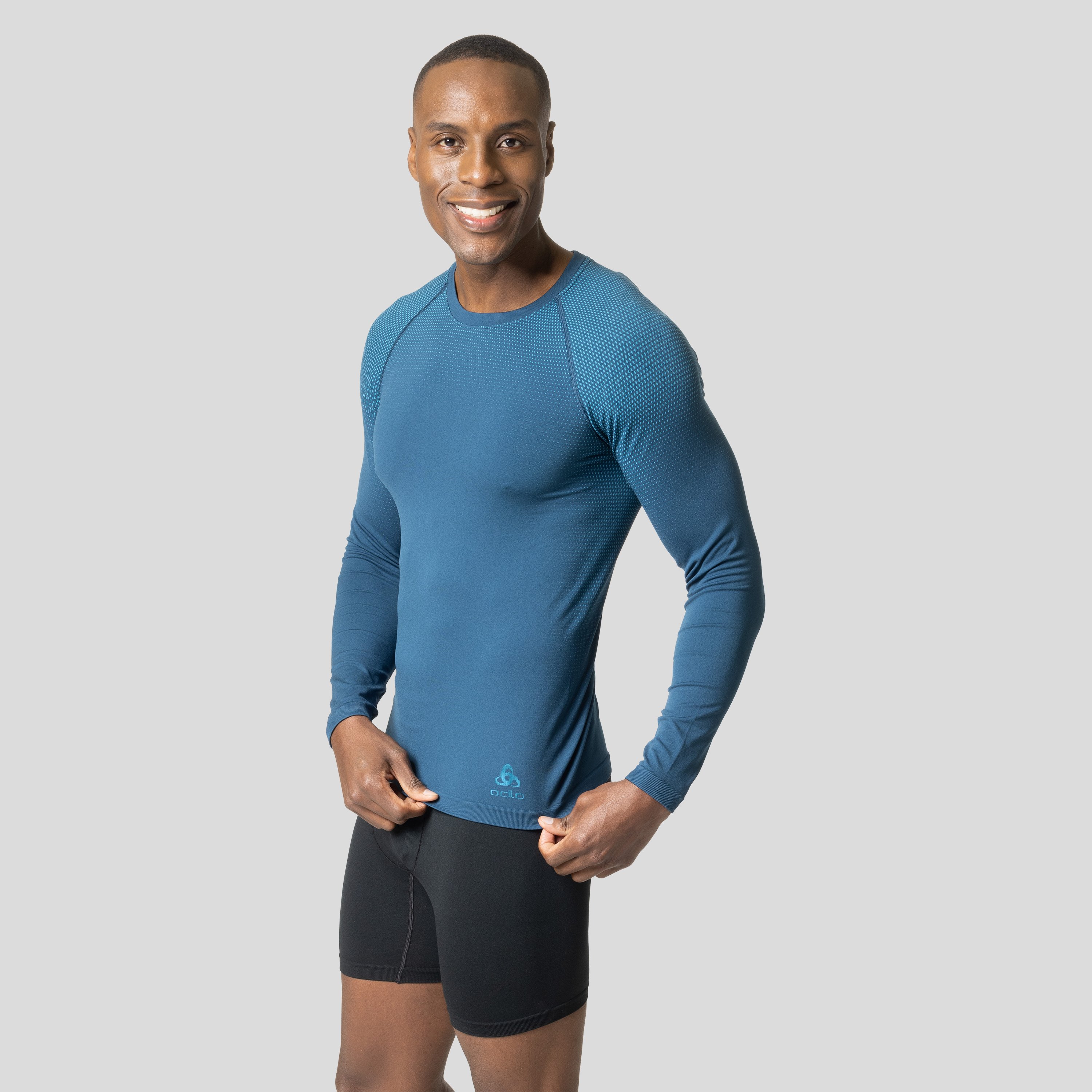 ODLO Performance Light Langarm-Shirt für Herren, XL, marineblau