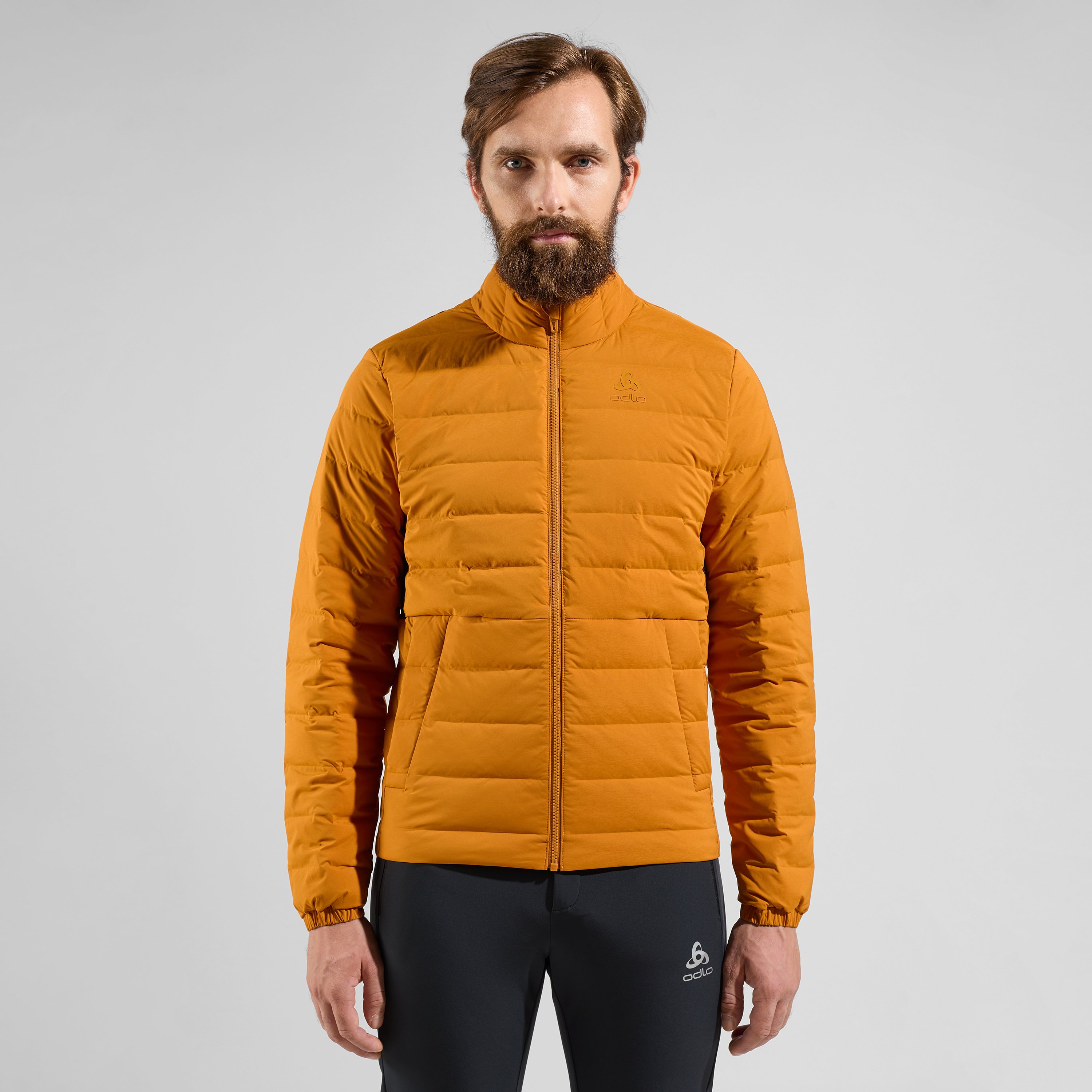 ODLO Ascent N-Thermic Hybrid-Jacke aus Recycling-Daune für Herren, M, orange