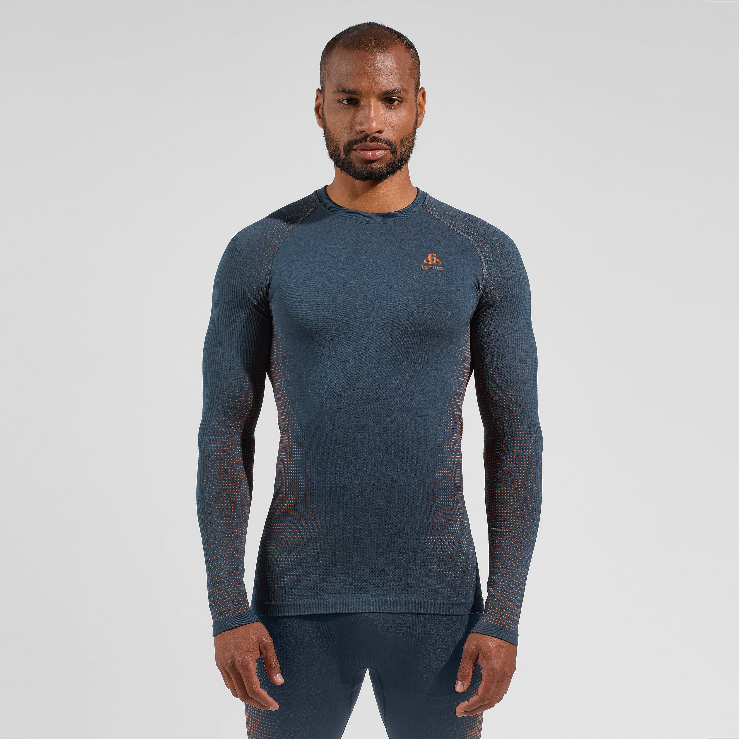 Odlo T-shirt technique à manches longues Performance Warm pour homme, S, bleu marine