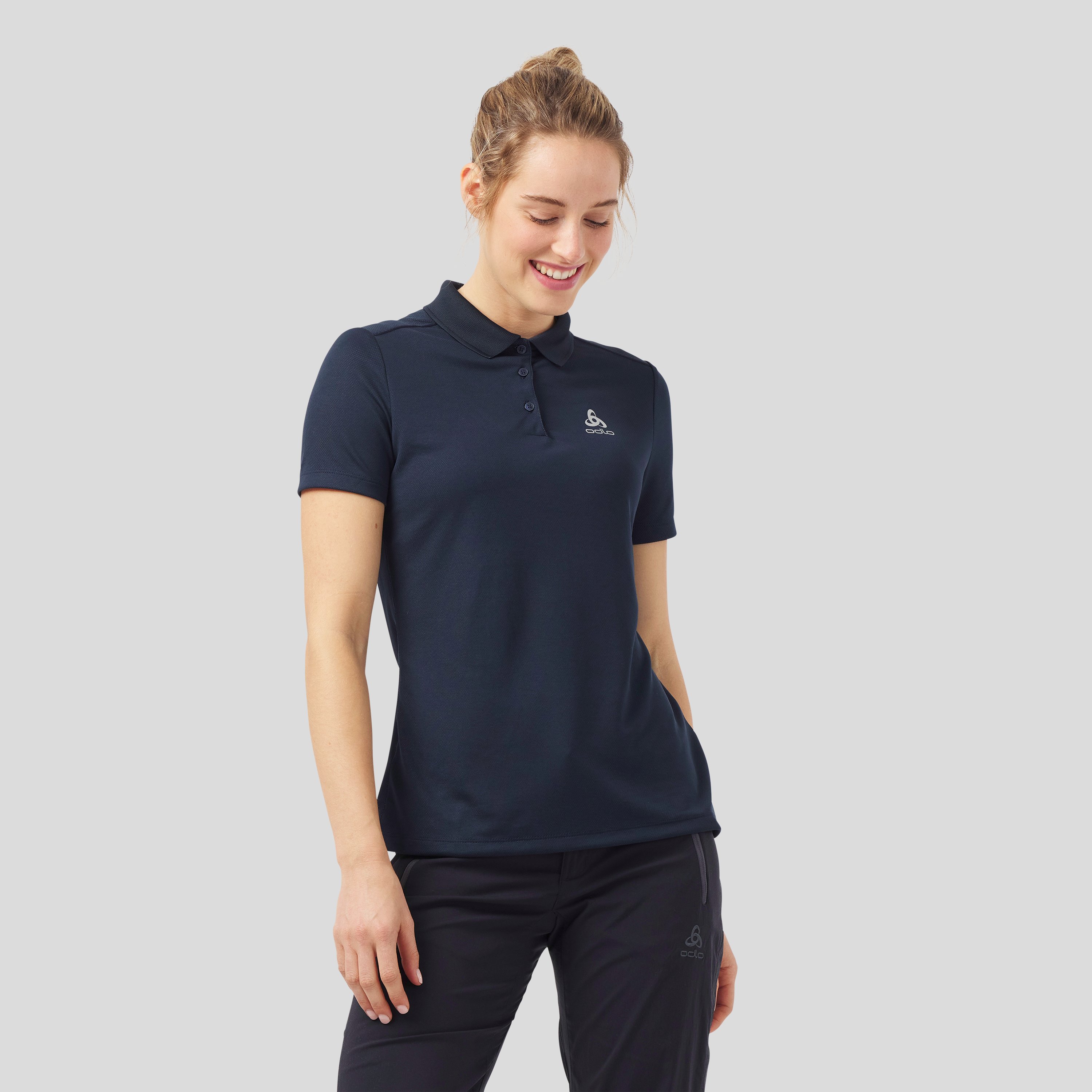 ODLO F-Dry Poloshirt für Damen, M, marineblau