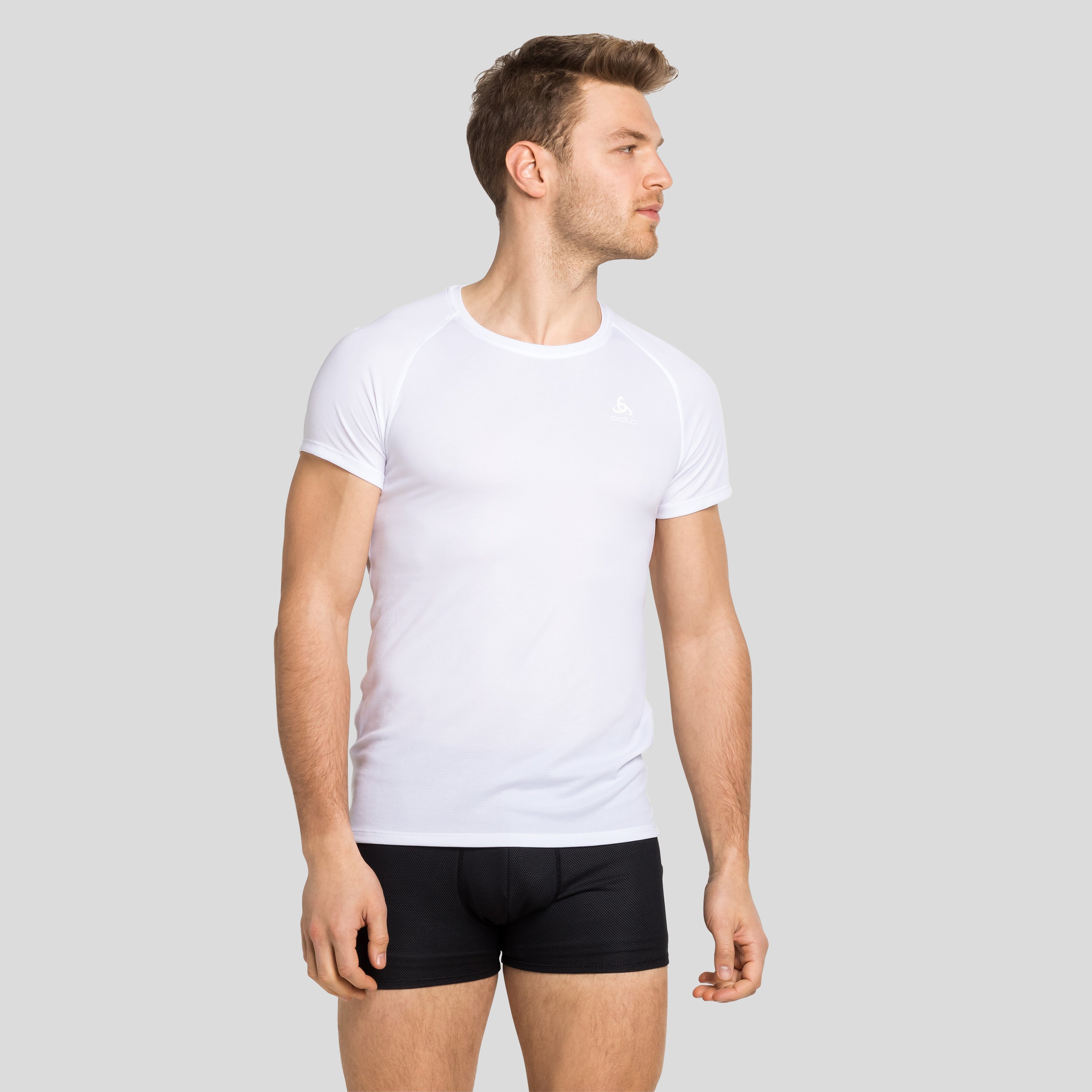 ODLO Active F-Dry Light T-Shirt für Herren, M, weiss
