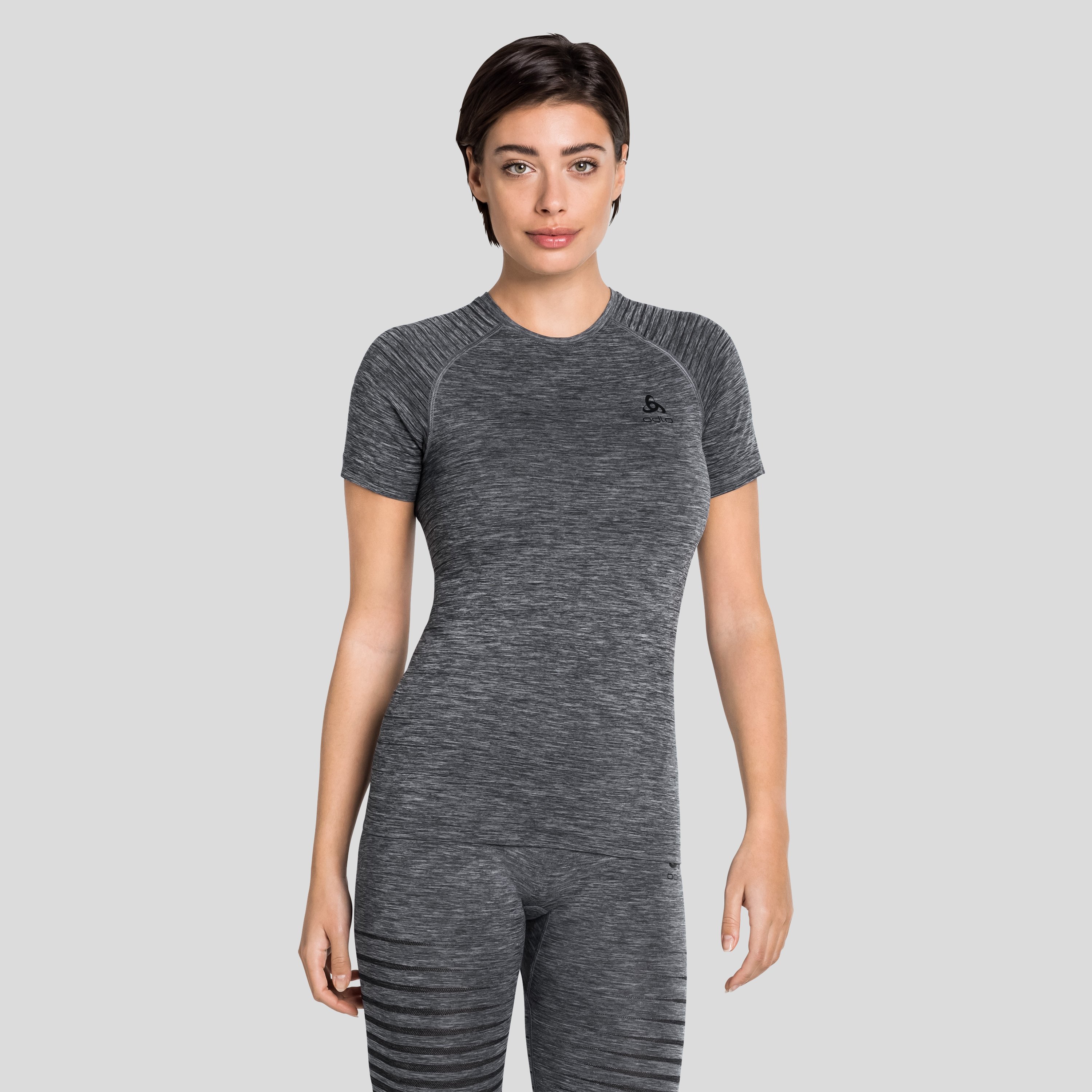 ODLO Performance Light Base Layer T-Shirt für Damen, XL, grau
