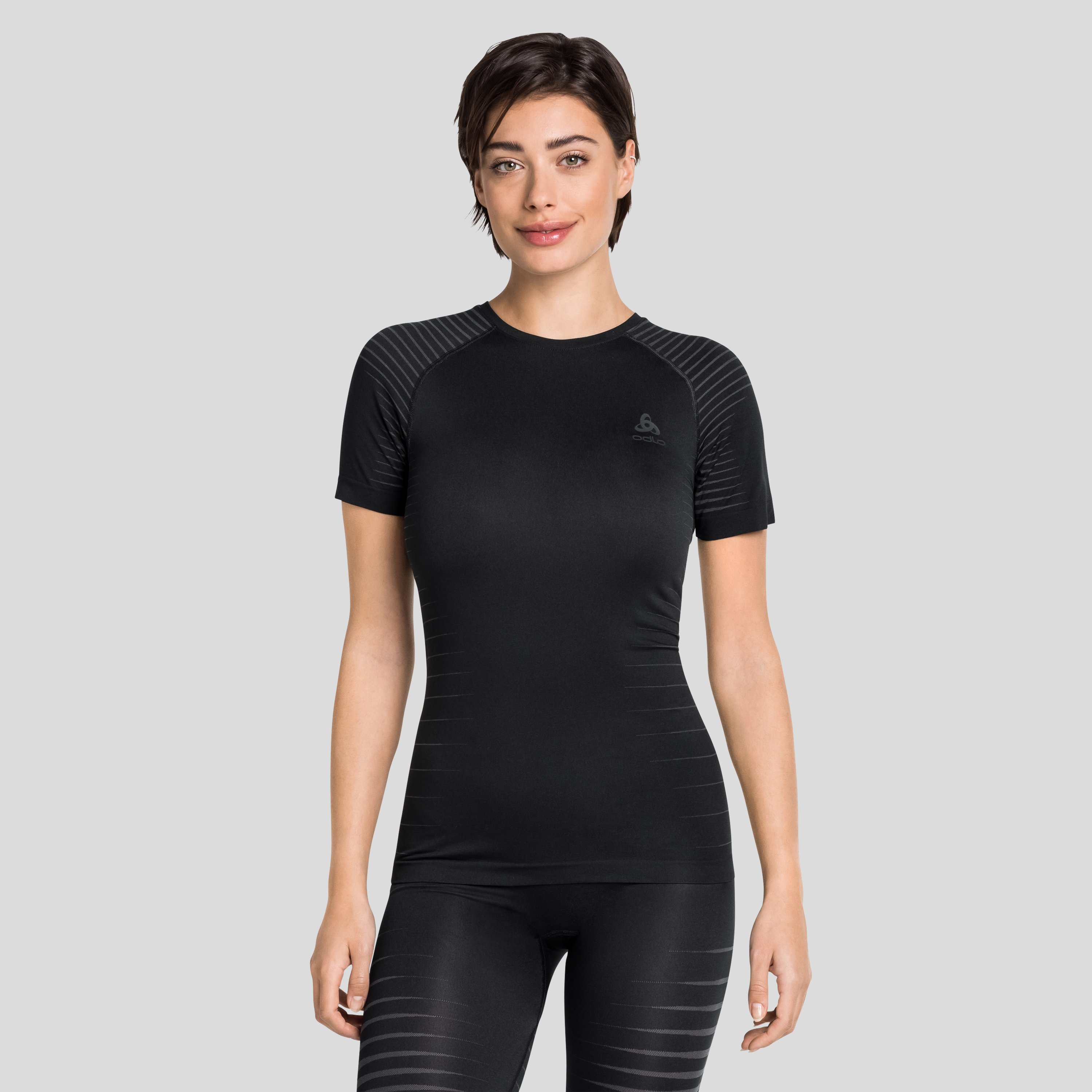 ODLO Performance Light Base Layer T-Shirt für Damen, M, schwarz