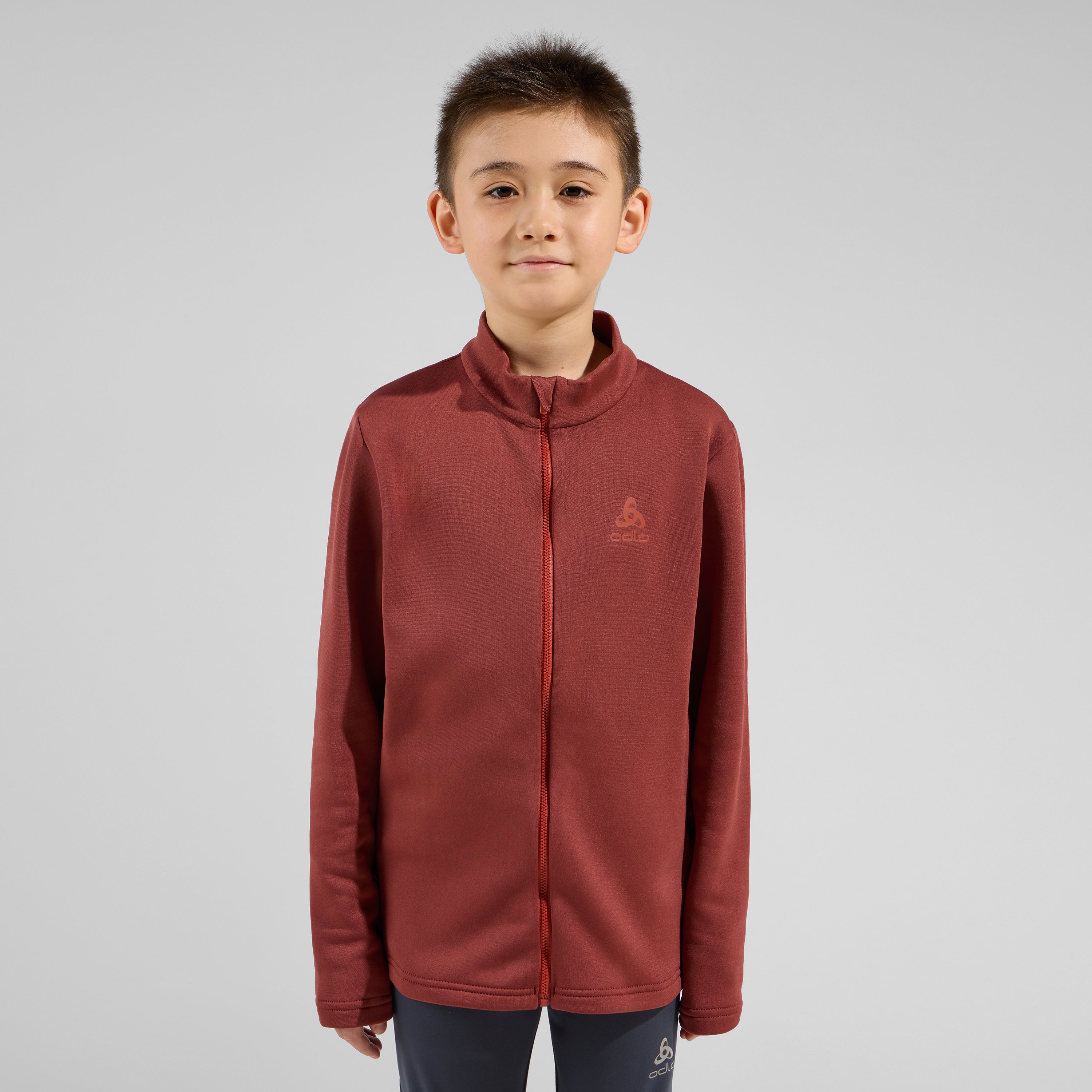 ODLO Berra Mid Layer Jacke für Kinder, 152, rot