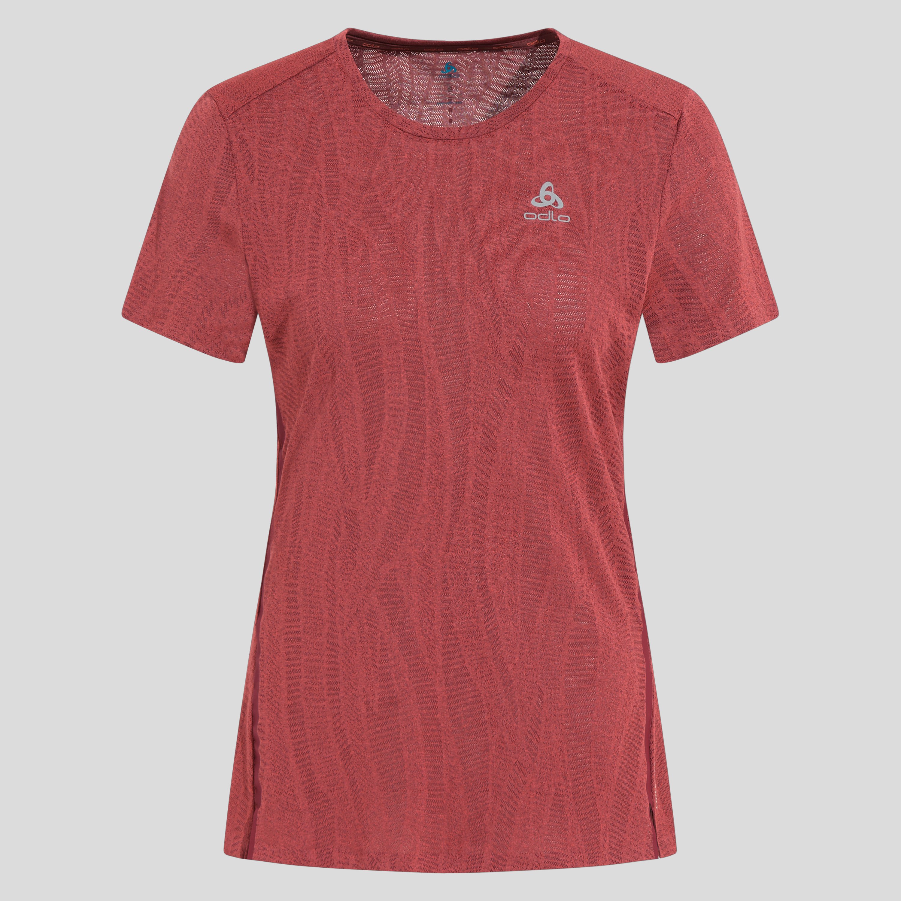 ODLO Zeroweight Engineered Chill-Tec Laufshirt für Damen, XL, rot