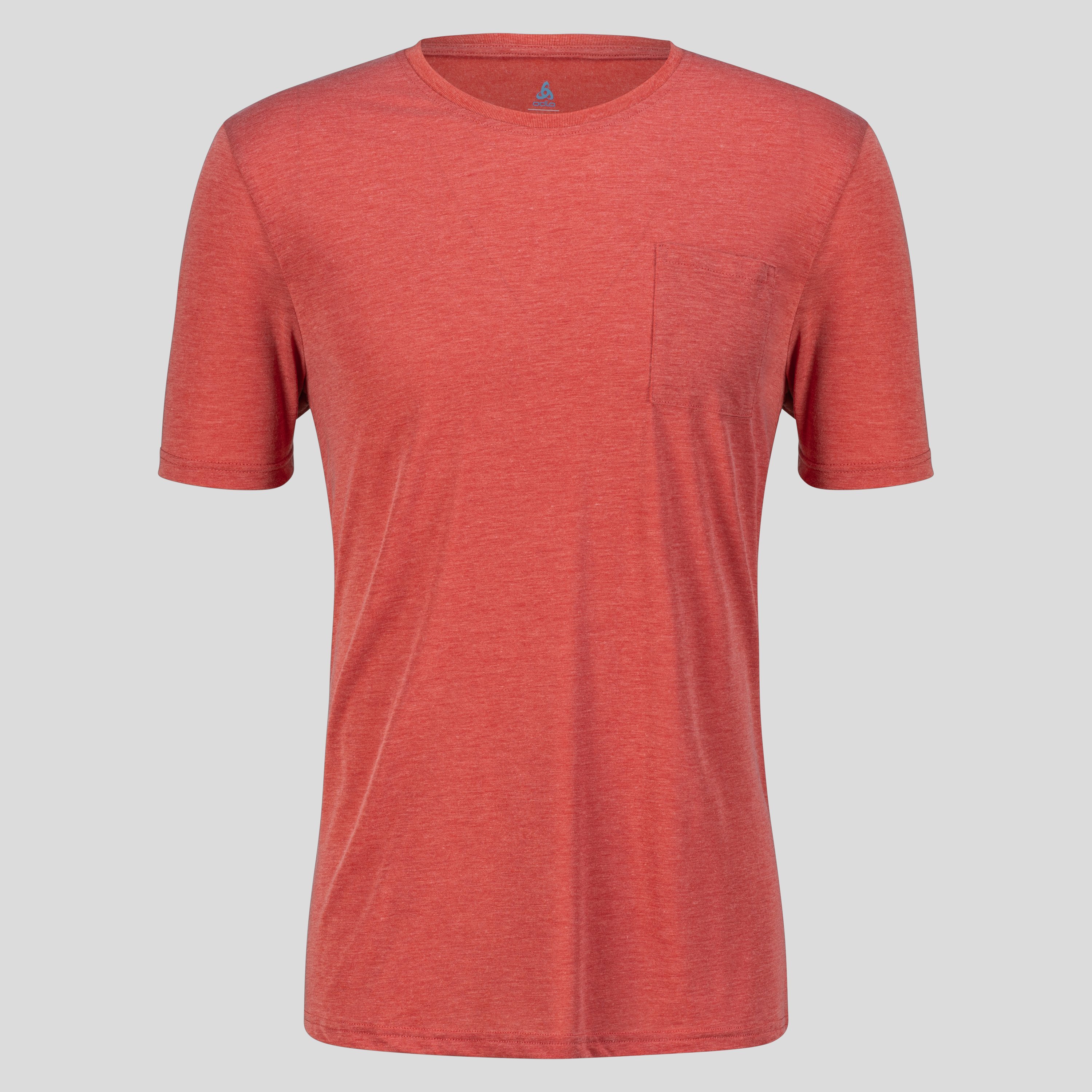 ODLO Ascent 365 T-Shirt mit Brusttasche für Herren, L, rot